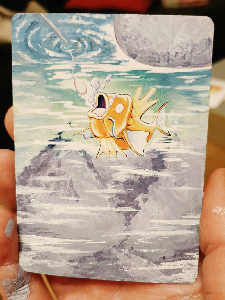Magic Carp Draw Pokemon card painting 01 : Magic carp by Pearlie-pie on DeviantArt