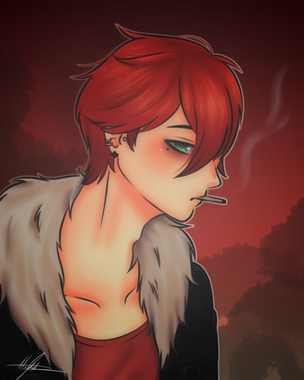 Oc Rashed Red Hair OC by CottonCandySad on DeviantArt