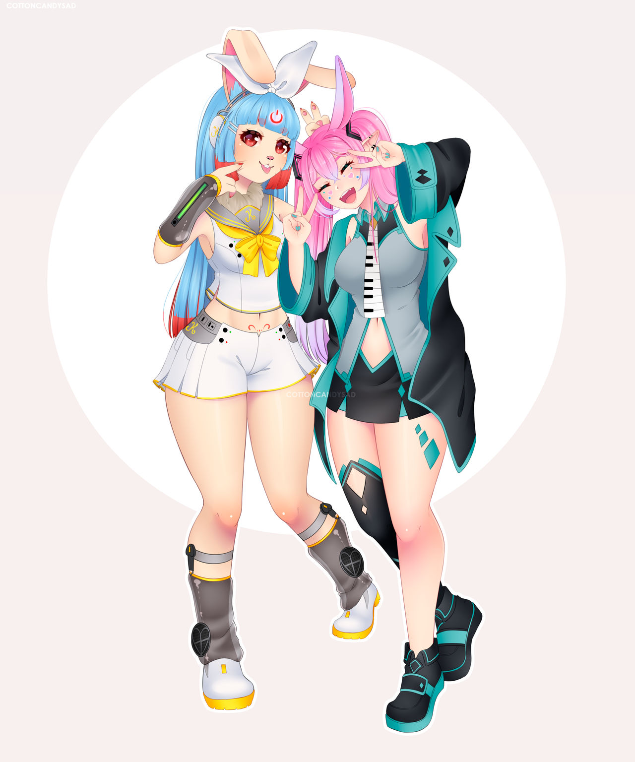 Vtuber Rabbit Butler vtuber bunnies by CottonCandySad on DeviantArt