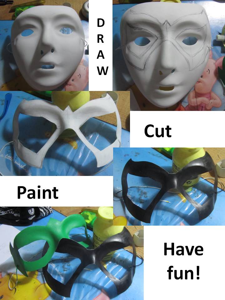 Easy and cheap super hero mask tutorial