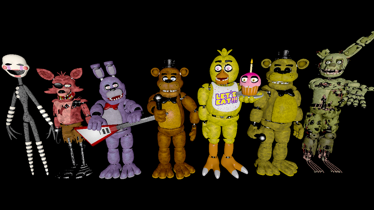 Sfm Fnaf Golden Freddy And Friends by mauricio2006 on DeviantArt