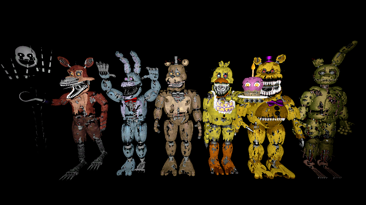 SFM FNAF Nightmare Fredbear And Friends by mauricio2006 on DeviantArt