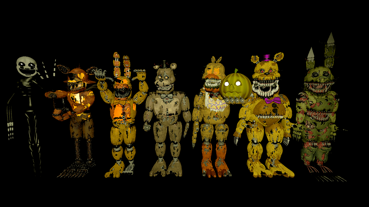 five nights at freddy's 4 halloween animatronics by FRANKO15 on DeviantArt