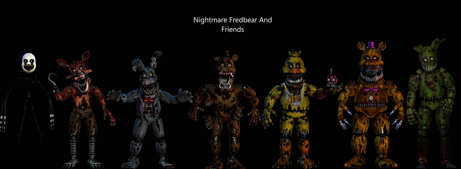 FNAF Nightmare Fredbear And Friends by mauricio2006 on DeviantArt