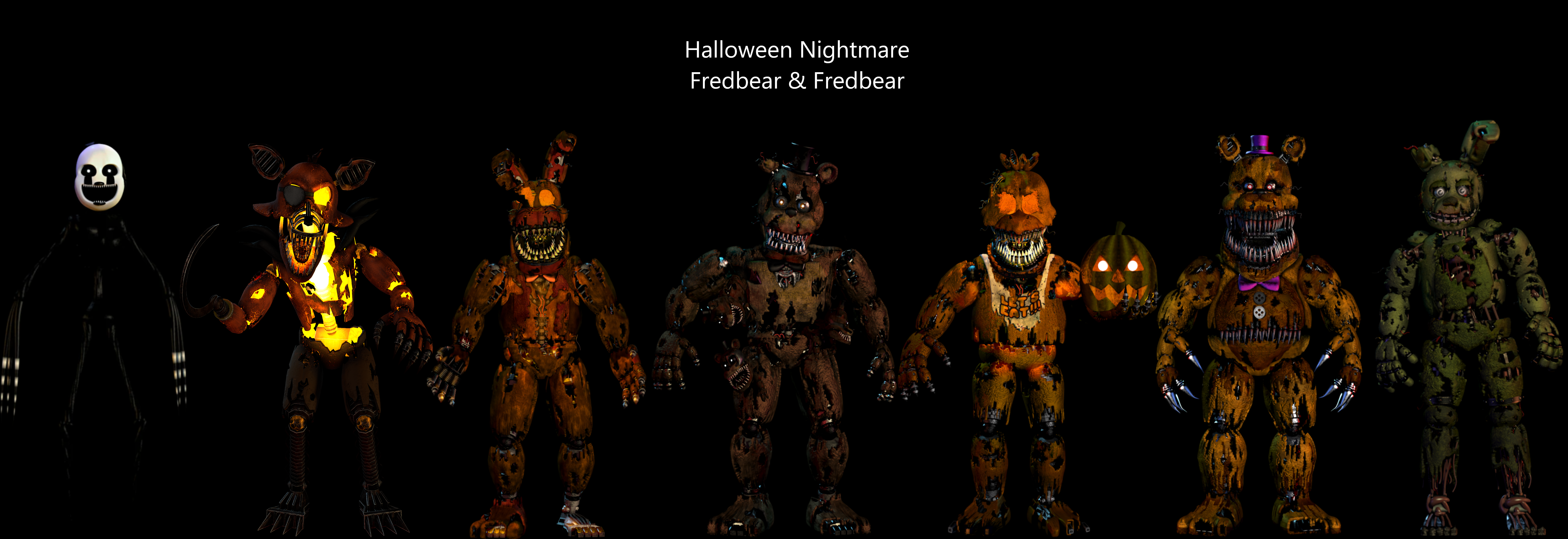 five nights at freddy's 4 halloween animatronics by FRANKO15 on DeviantArt