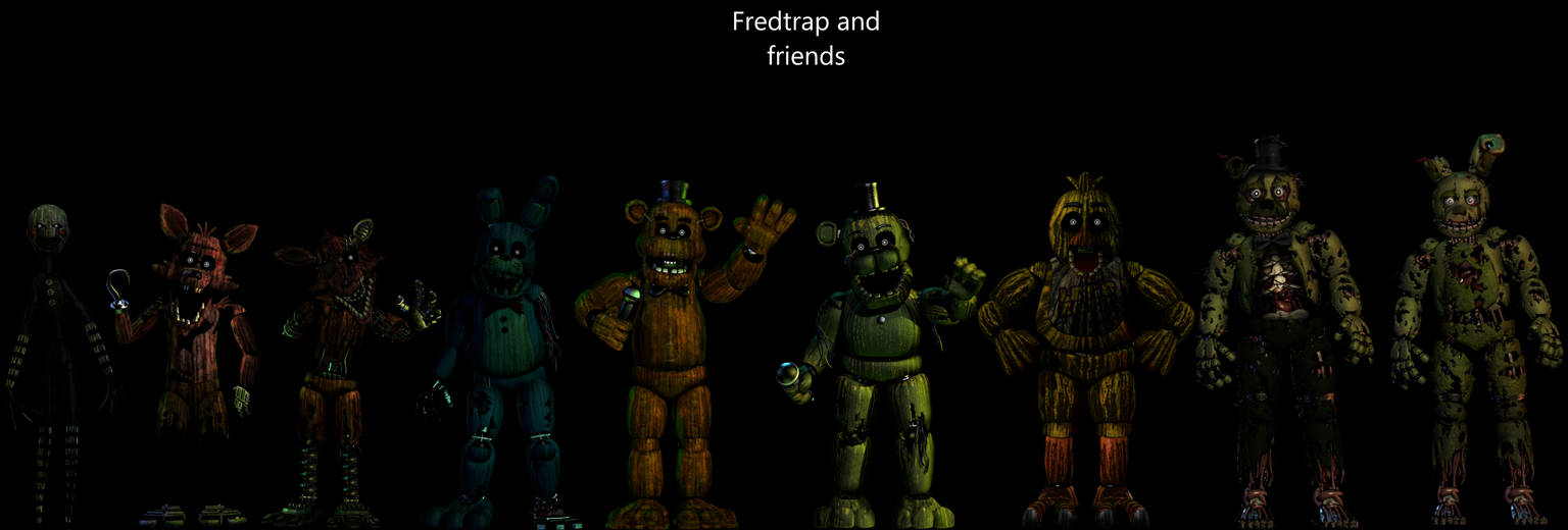 Fredtrap Variants FNAF Fredtrap And Friends by mauricio2006 on DeviantArt
