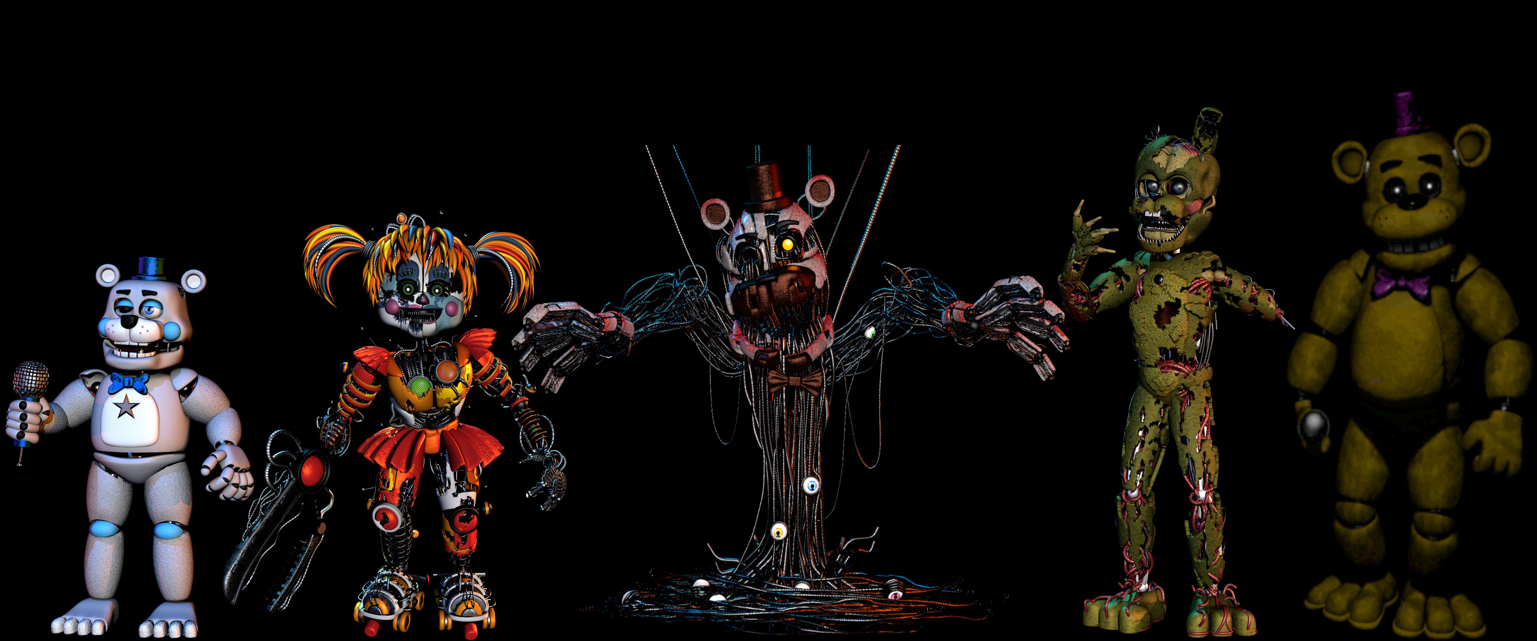 FNAF VR Help Wanted Characters by Alebatman on DeviantArt