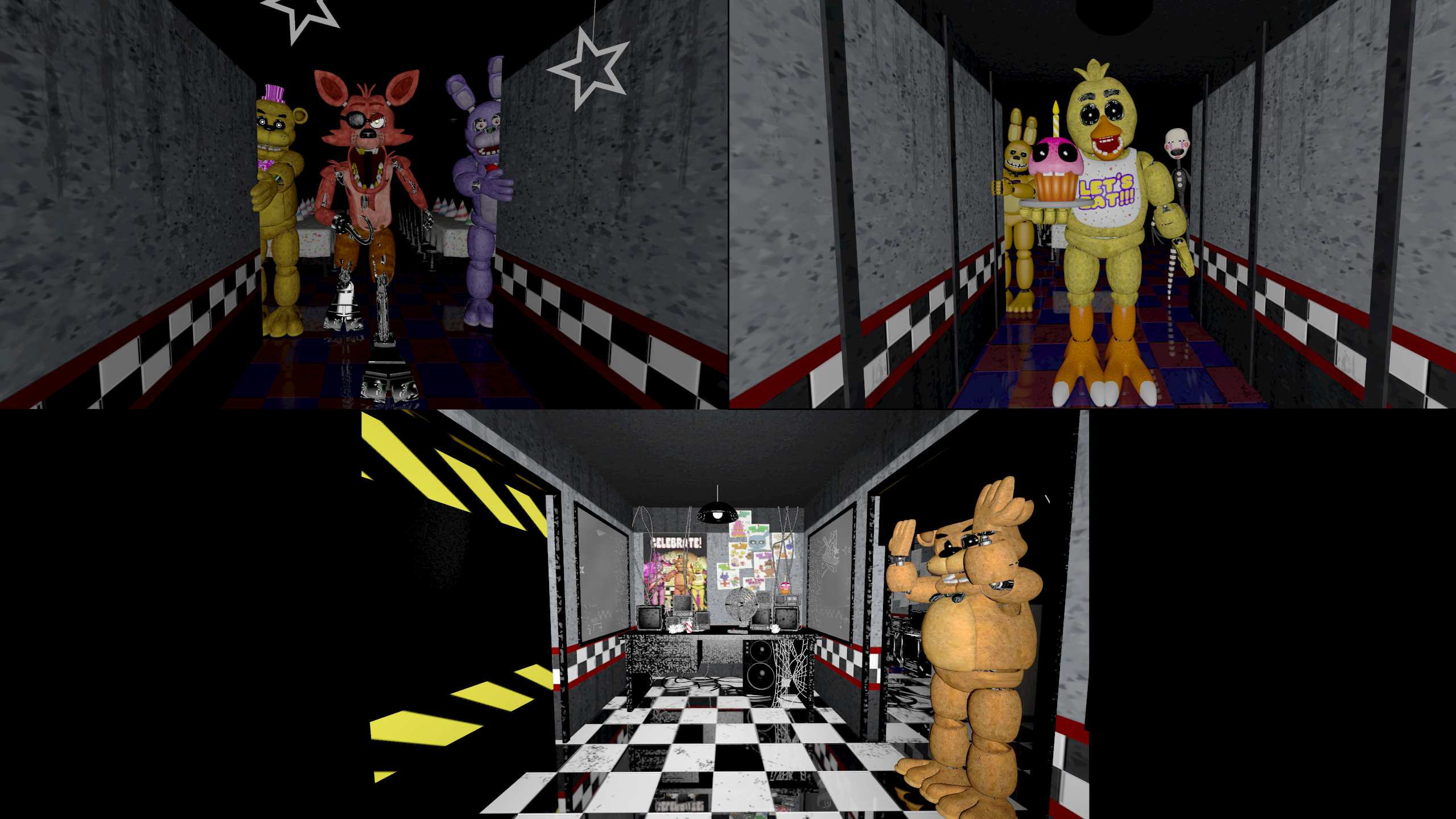 FNAF SFM Fredbear and Friends Gang by KingPhantom23 on DeviantArt