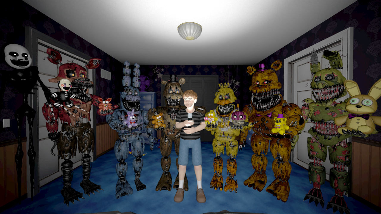 SFM FNAF] FNAF 4 Trailer - Nightmare Animatronics React! - video