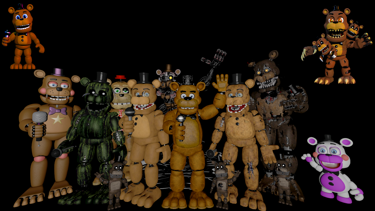 My Favorites Characters Of FNAF Security Breach V3 by mauricio2006