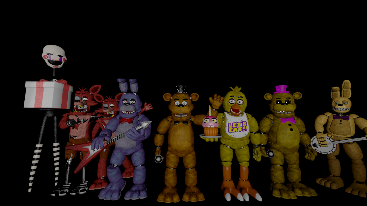 fnaf sfm) all fredbears and nightbears by sammy2005 on DeviantArt