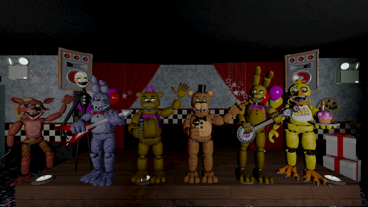 TODOS LOS ANIMATRÓNICOS DE FNAF FREDBEAR FAMILY DINNER. 