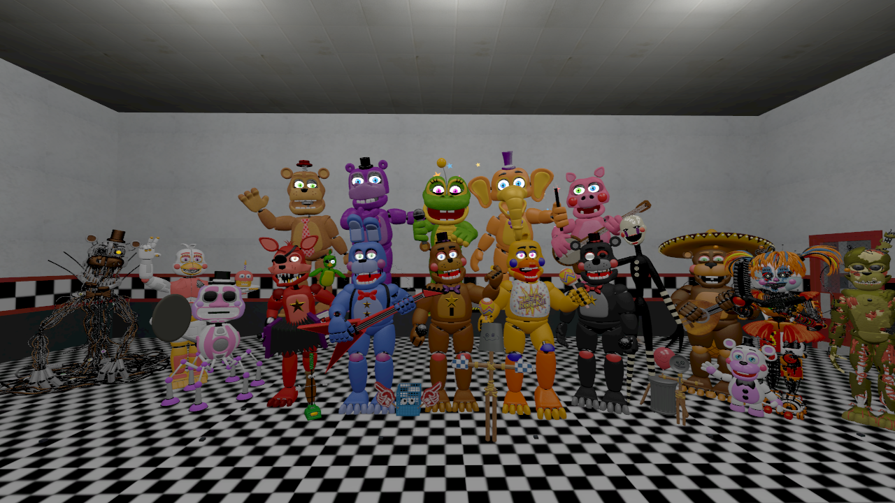 SFM FNAF My Favorites Characters Of FNAF 7/8 V3 by mauricio2006 on