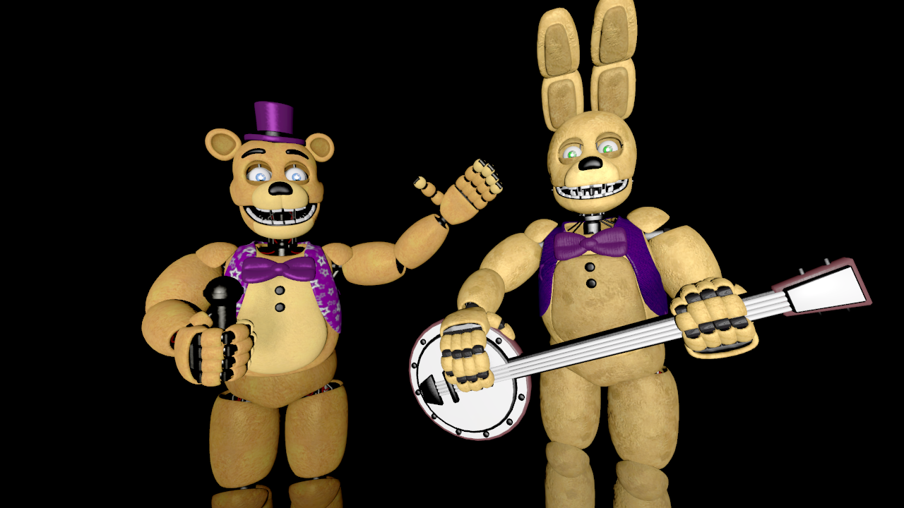 SFM FNAF Springlock Fredbear And Springbonnie by mauricio2006 on DeviantArt