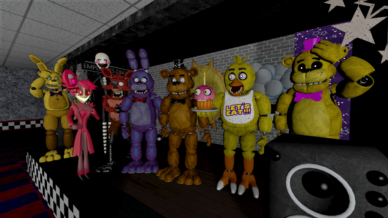 SFM FNAF Fredbear's And Friends Remastered V2 by mauricio2006 on