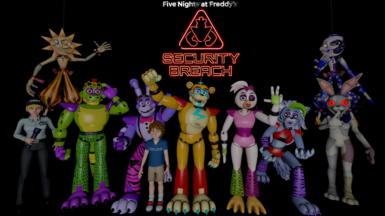 My Favorites Characters Of FNAF Security Breach V3 by mauricio2006