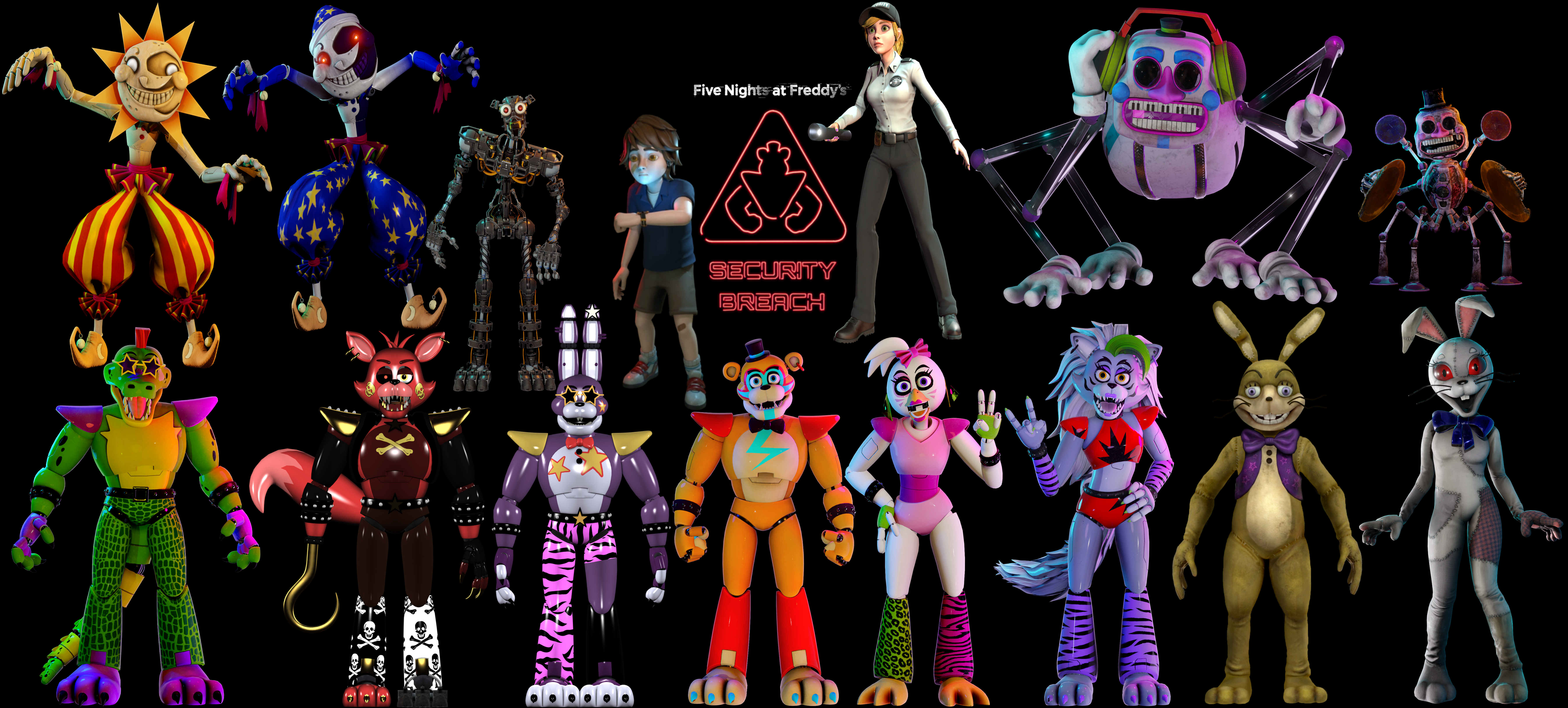 My Favorites Characters Of FNAF SB V1 1/2 by mauricio2006 on DeviantArt