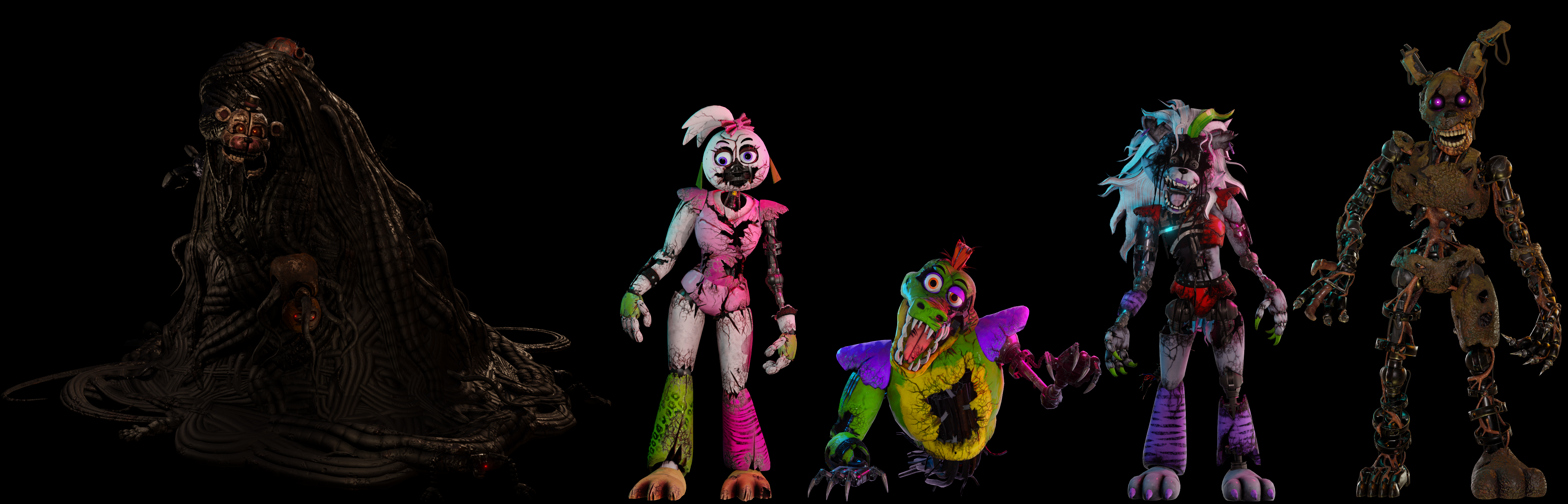 FNAF] Security Breach Characters 2 by 205tob on DeviantArt