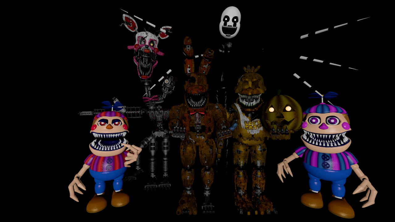 FNAF 4 : SAU ANIMATRONICS by Bunzabloveketchup135 on DeviantArt