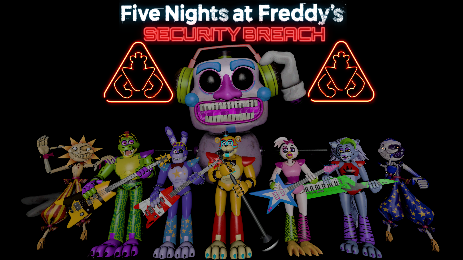 My Favorites Characters Of FNAF Security Breach V3 by mauricio2006