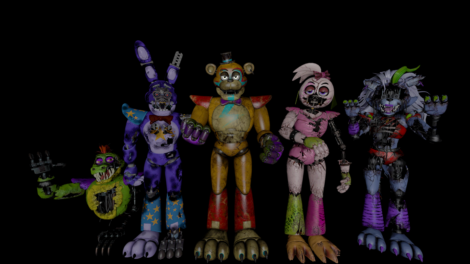 My Favorites Characters Of FNAF Security Breach V3 by mauricio2006