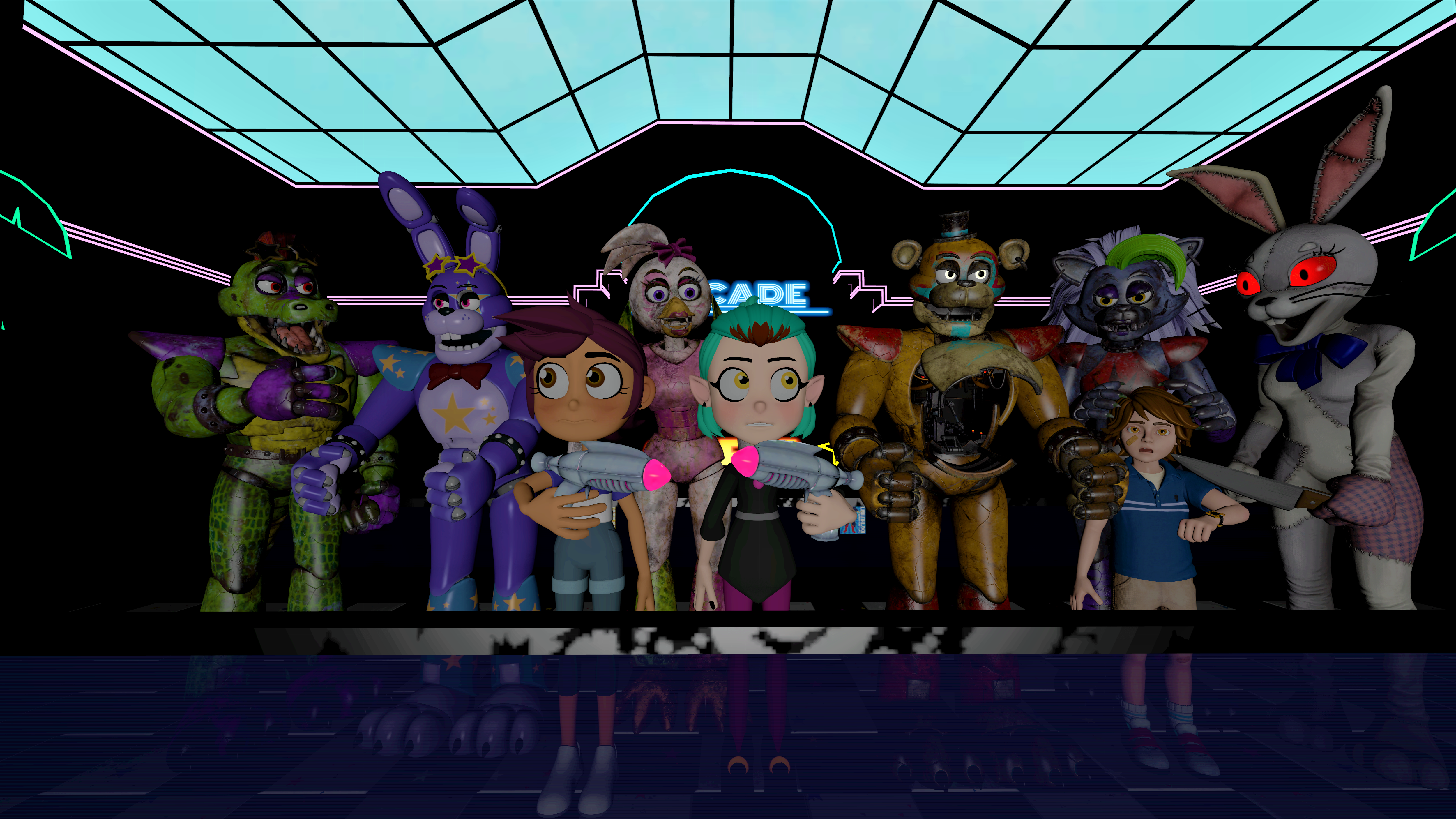 FNAF VR Help Wanted Characters by Alebatman on DeviantArt