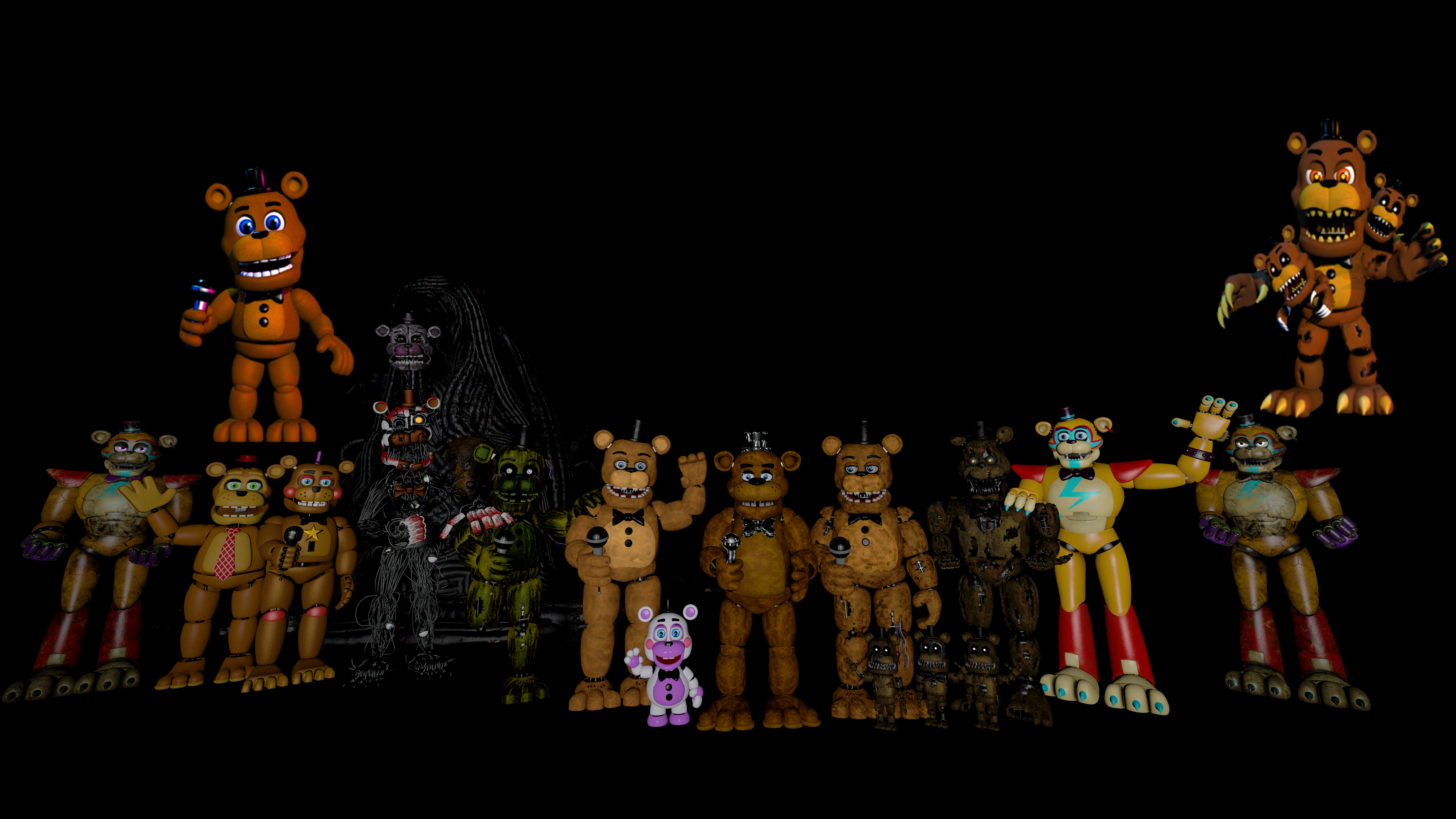 SFM FNAF Fredbear's And Friends Remastered V2 by mauricio2006 on