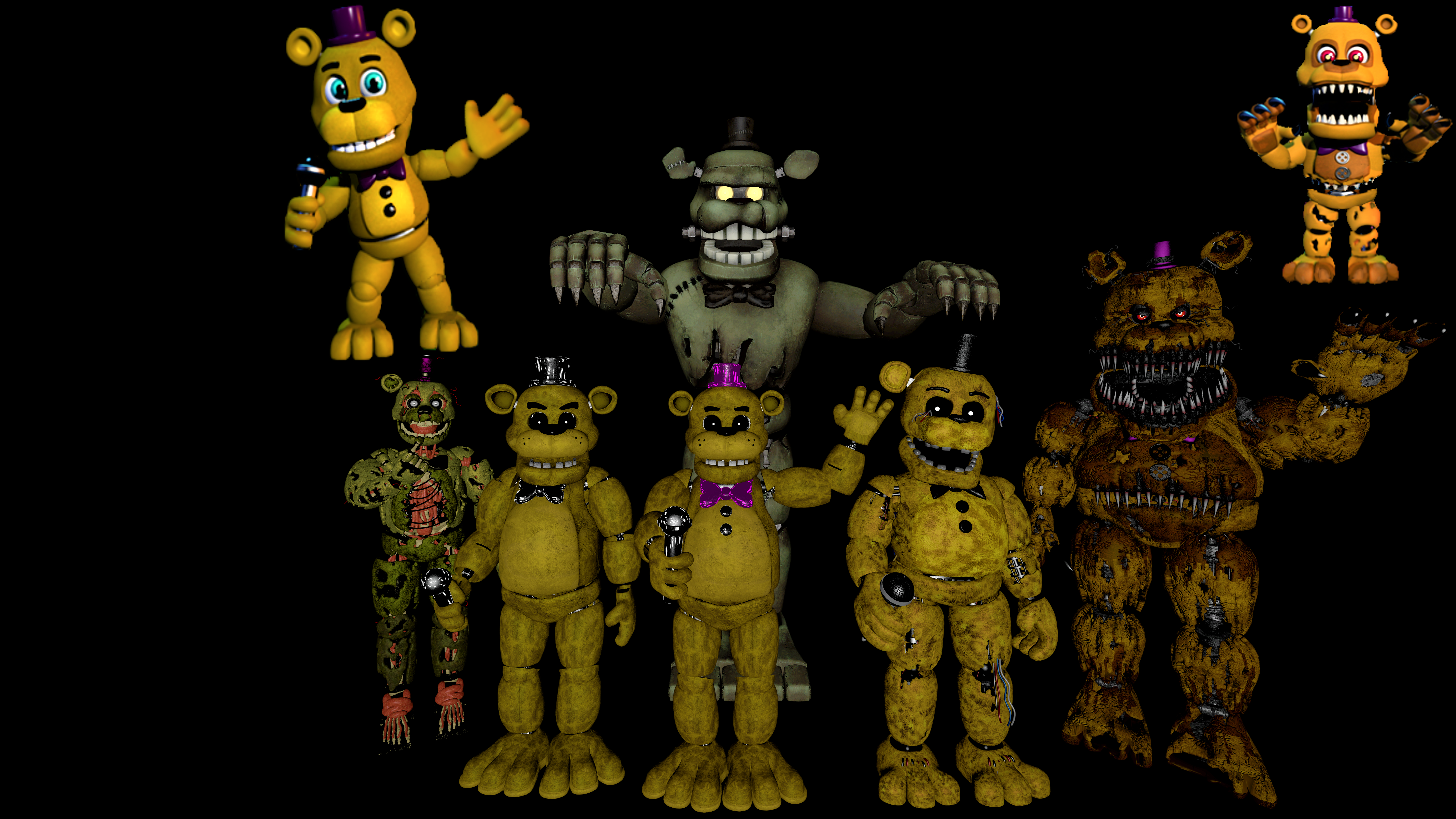 My Favorites Characters Of FNAF 3 V3 by mauricio2006 on DeviantArt