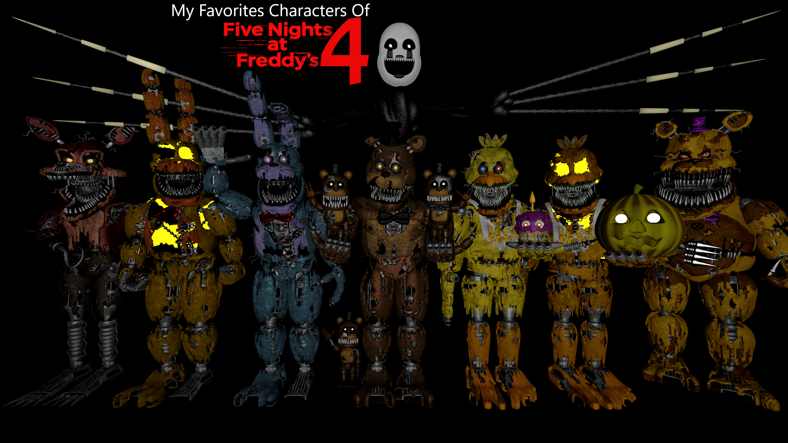 My Favorites Characters Of FNAF Security Breach V3 by mauricio2006