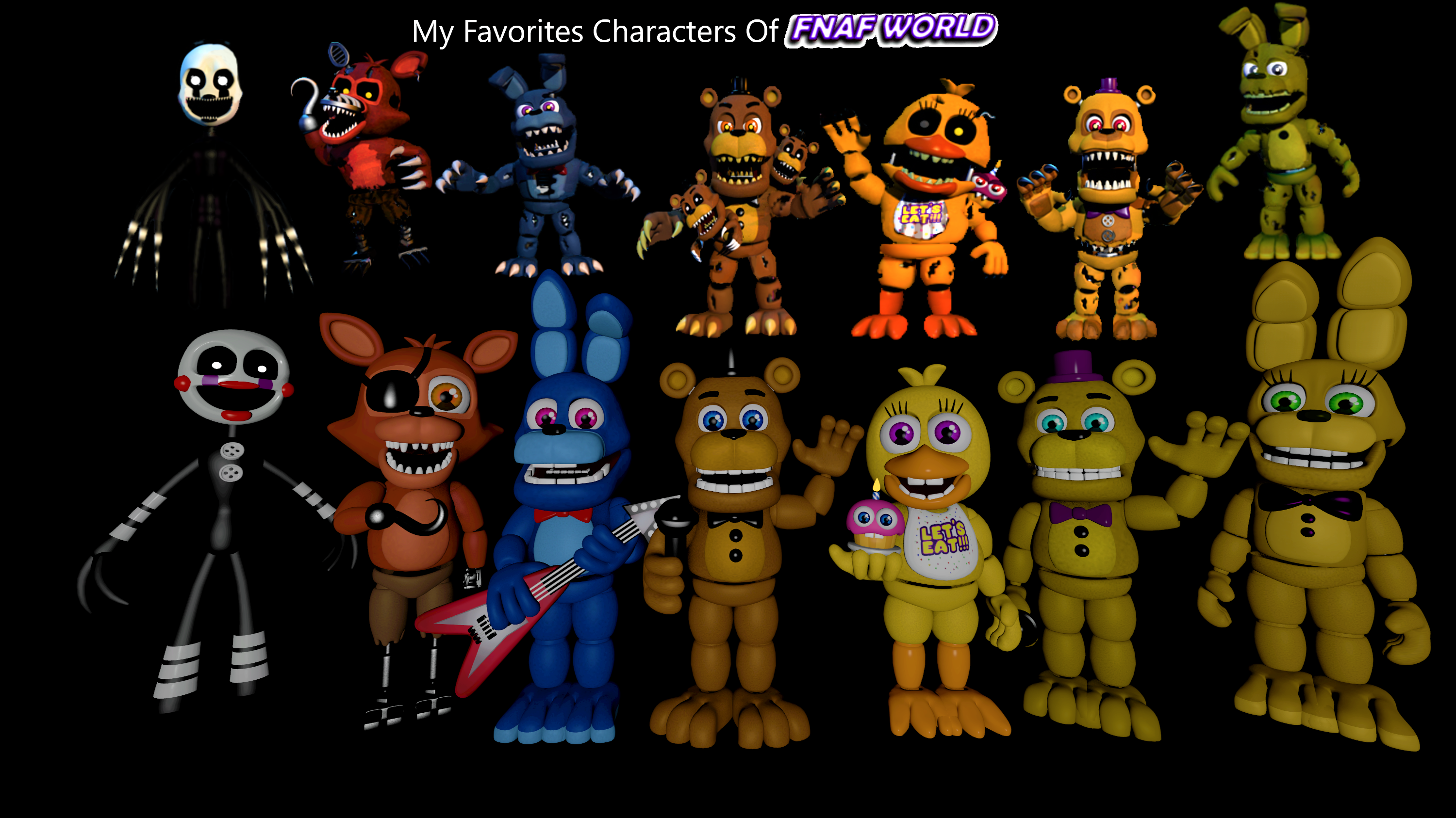 SFM FNAF My Favorites Characters Of FNAF 5/8 by mauricio2006 on