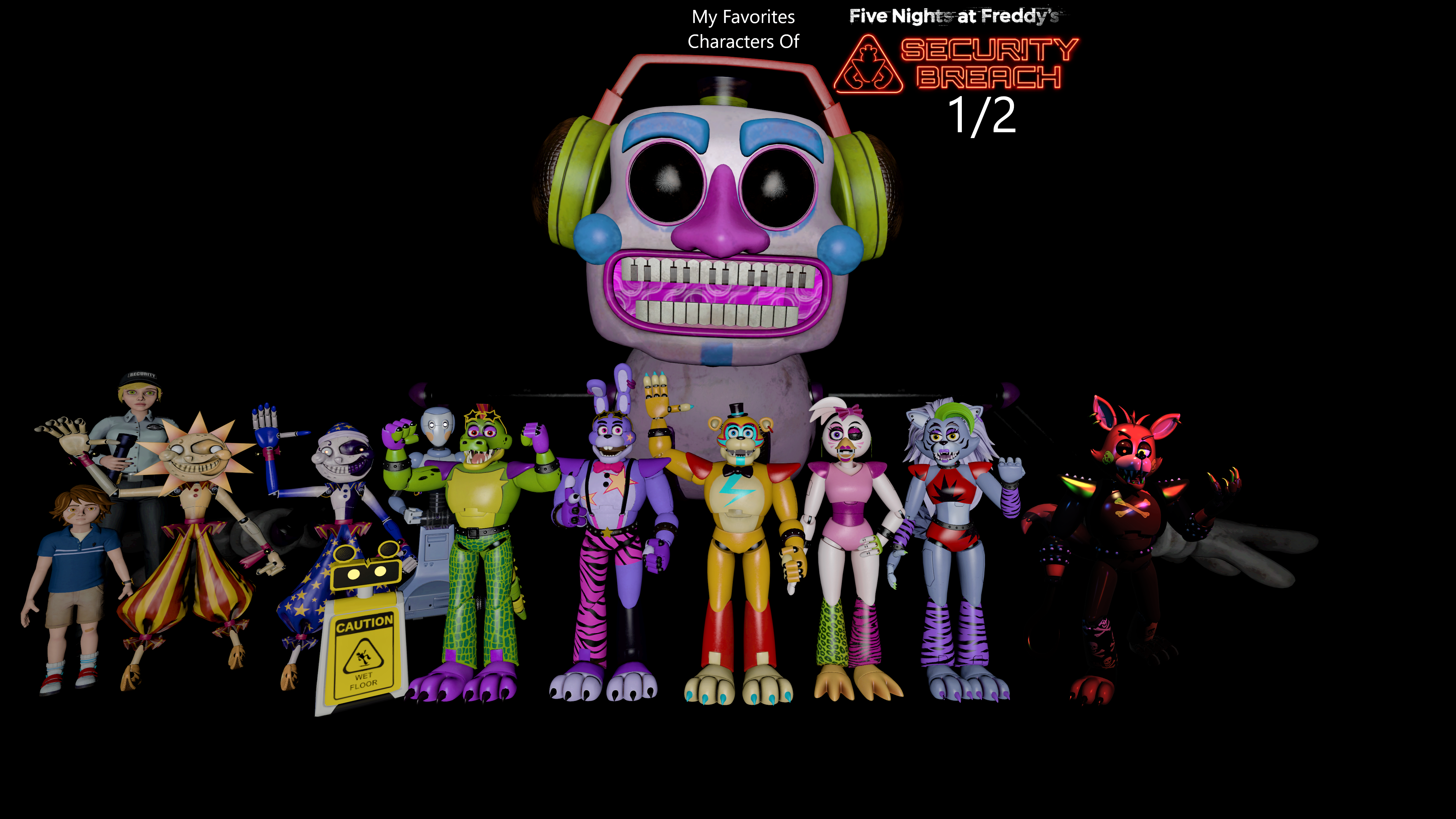 My Favorites Characters Of FNAF Security Breach V3 by mauricio2006