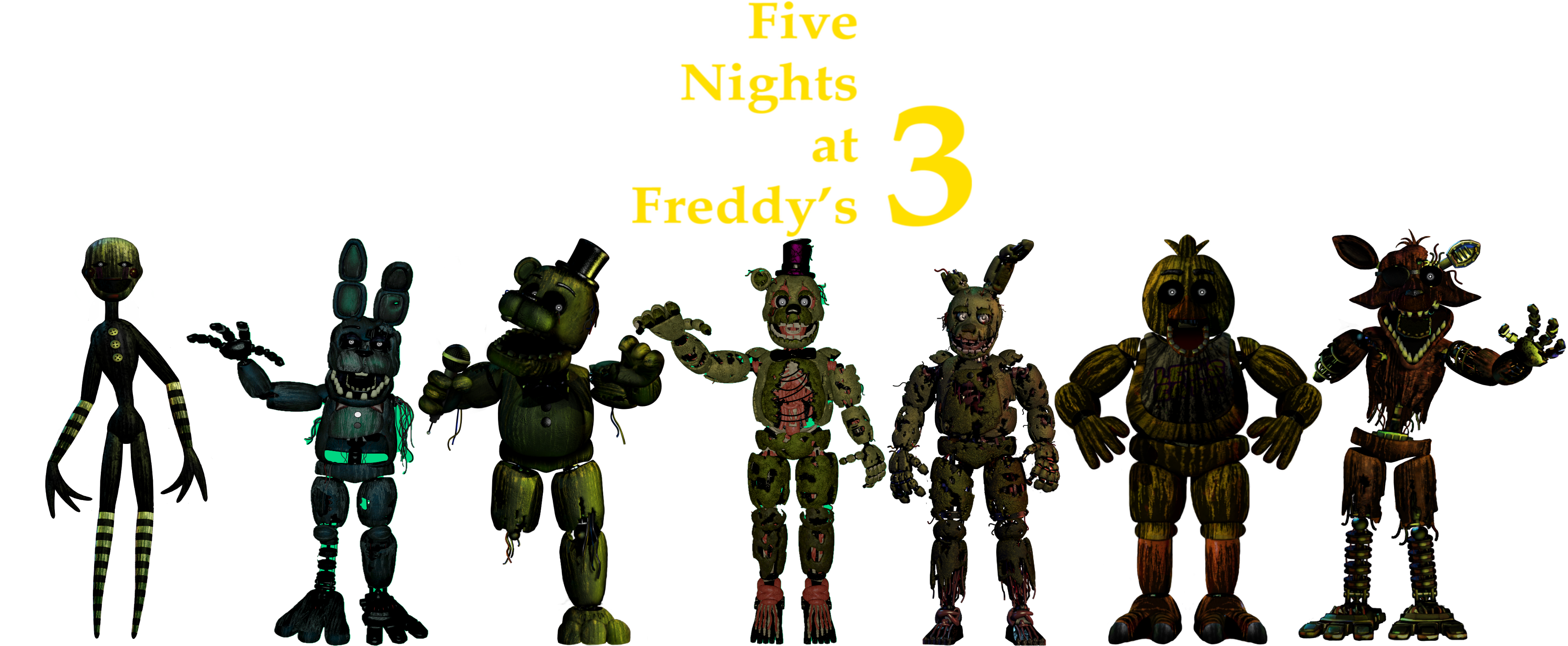 FNAF VR Help Wanted Characters by Alebatman on DeviantArt