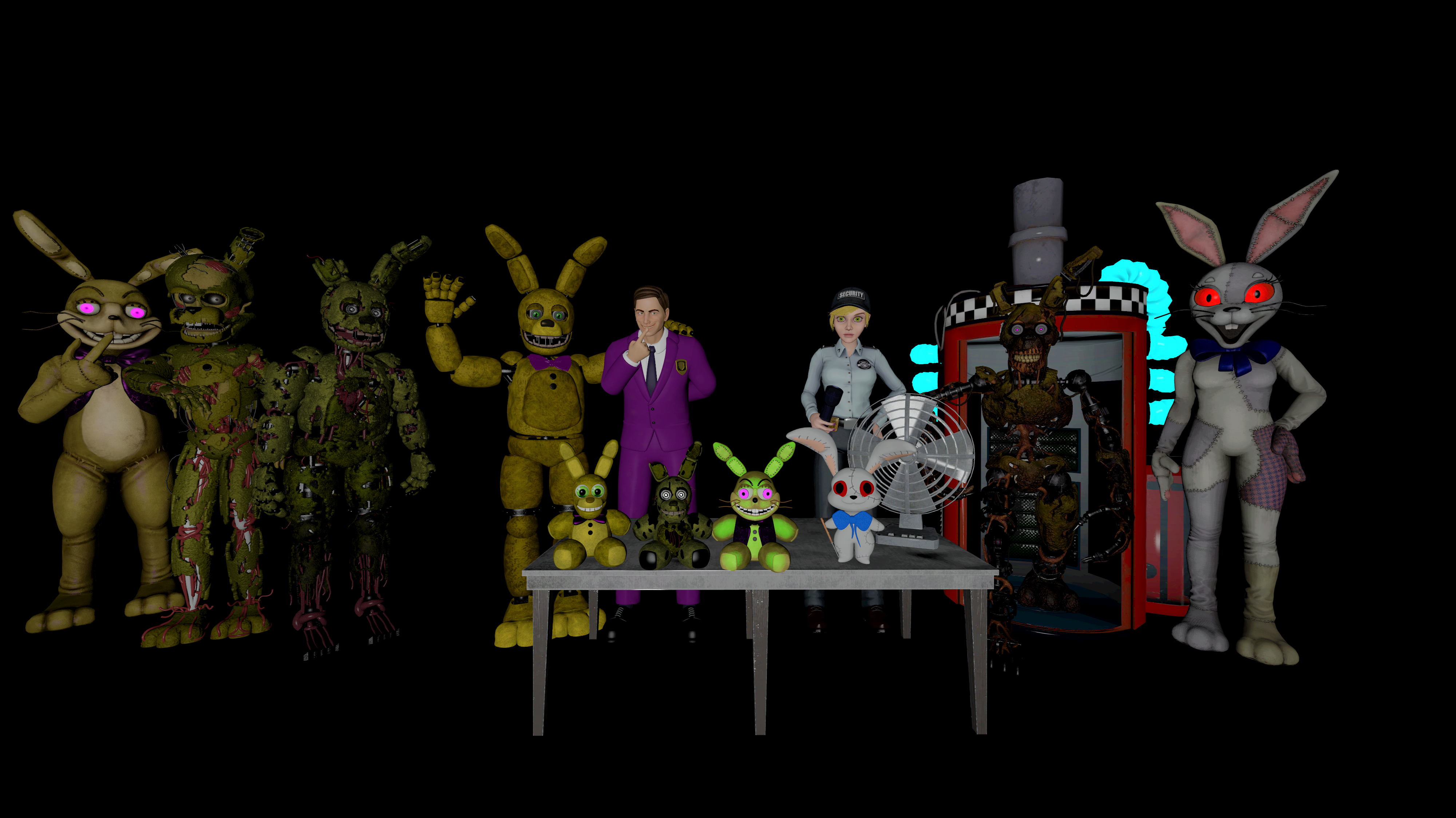 FNAF SB The Glamrock Animatronics Renders V1 by mauricio2006 on DeviantArt