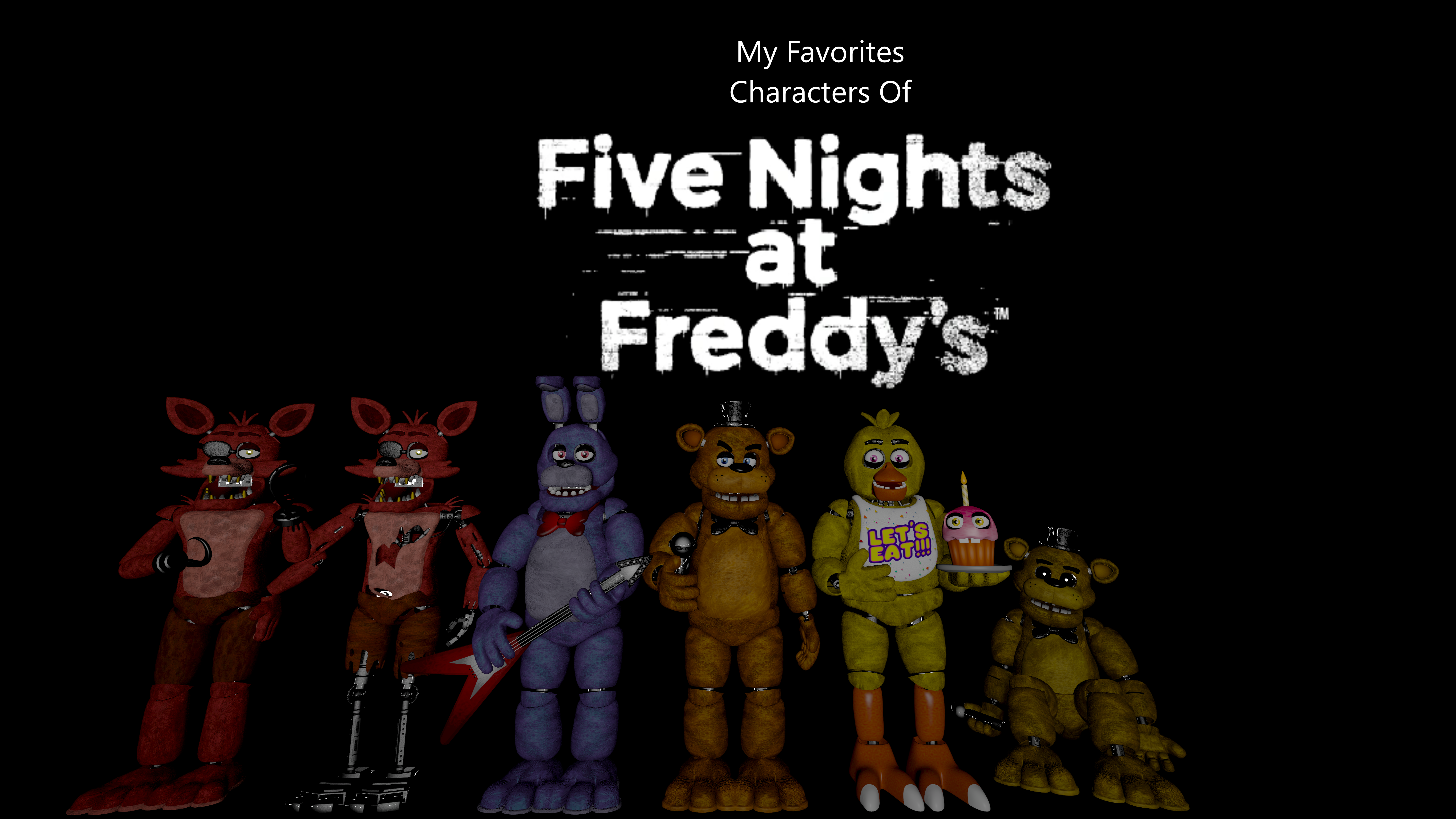 My Favorites Characters Of FNAF Security Breach V3 by mauricio2006