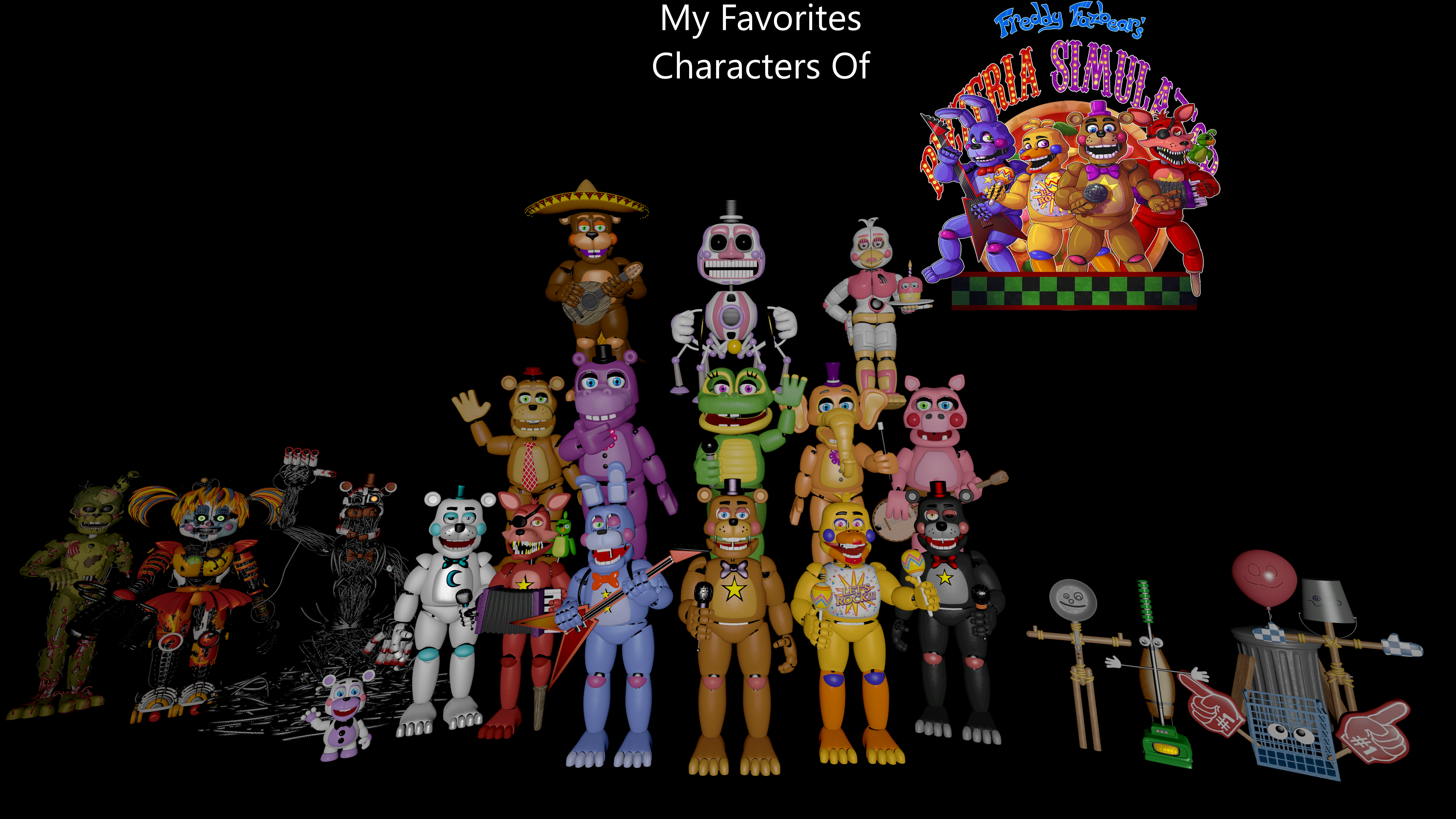 My Favorites Characters Of FNAF 3 V3 by mauricio2006 on DeviantArt