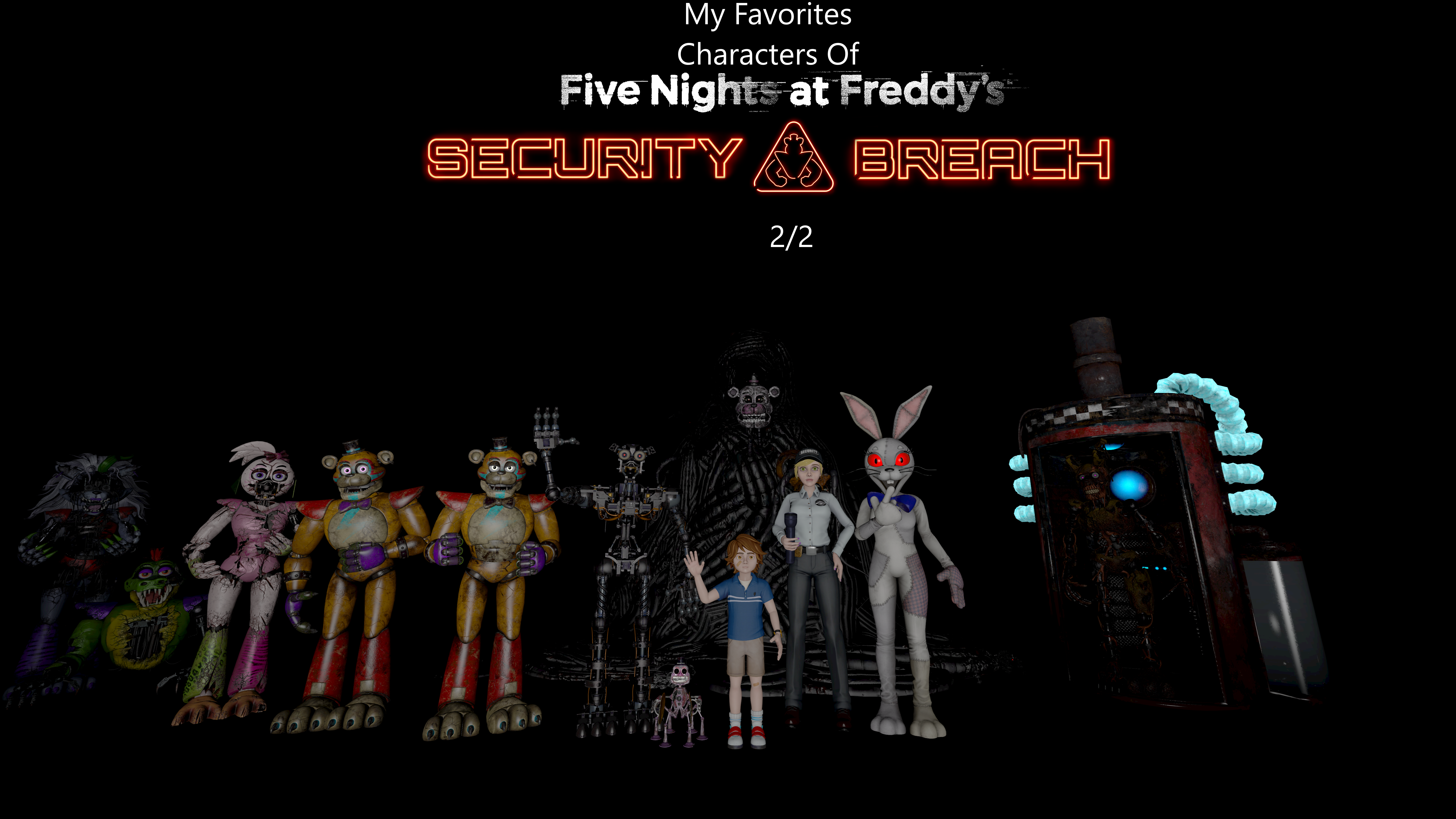 SFM FNAF My Favorites Characters Of FNAF 7/8 V3 by mauricio2006 on