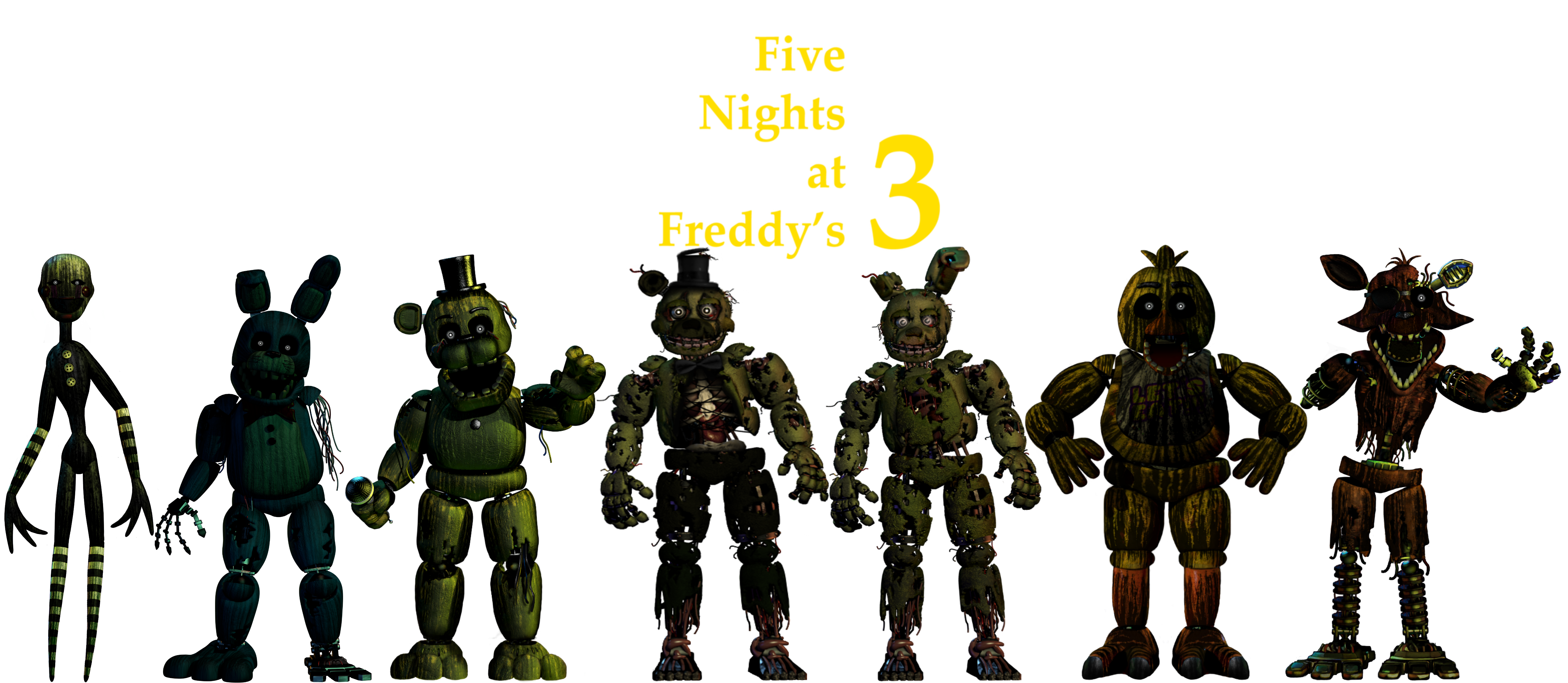 FNaF 3 Cast : r/fivenightsatfreddys