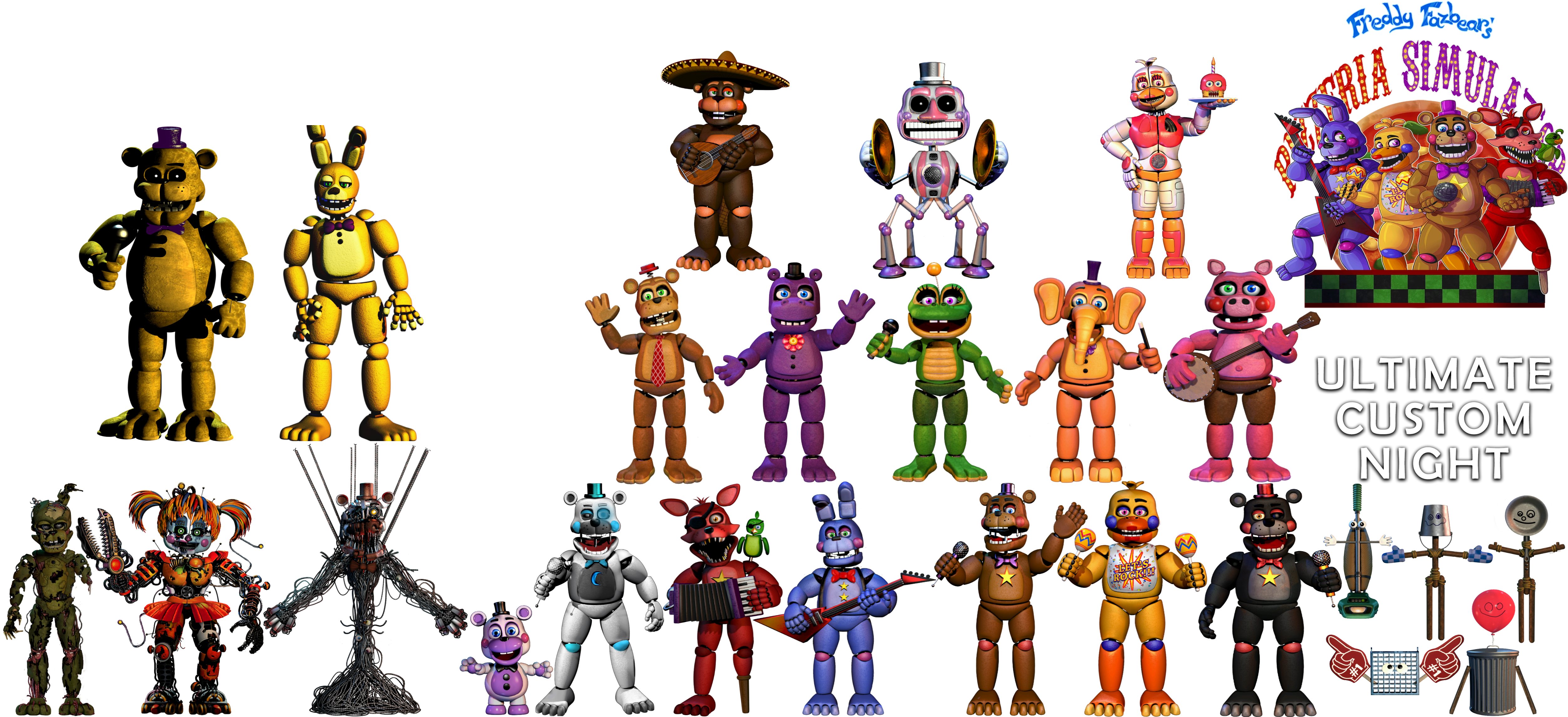 SFM FNAF My Favorites Characters Of FNAF 5/8 by mauricio2006 on