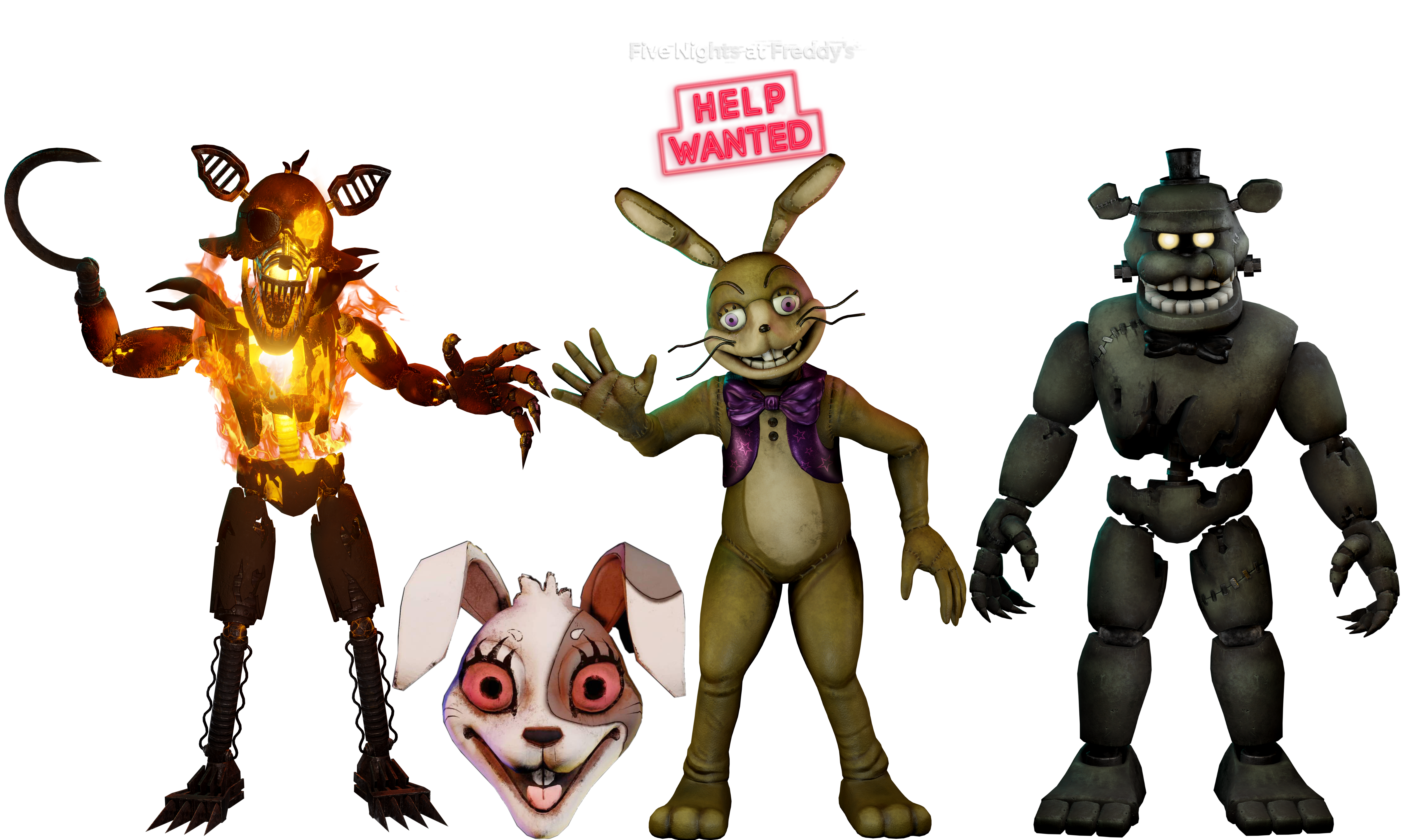 My Favorites Characters Of FNAF Security Breach V3 by mauricio2006