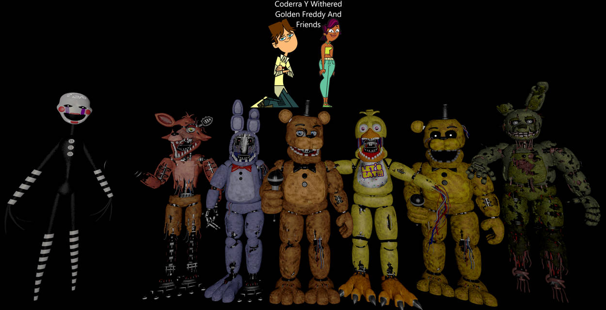 SFM Coderra Y Withered Golden Freddy And Friends by mauricio2006 on ...