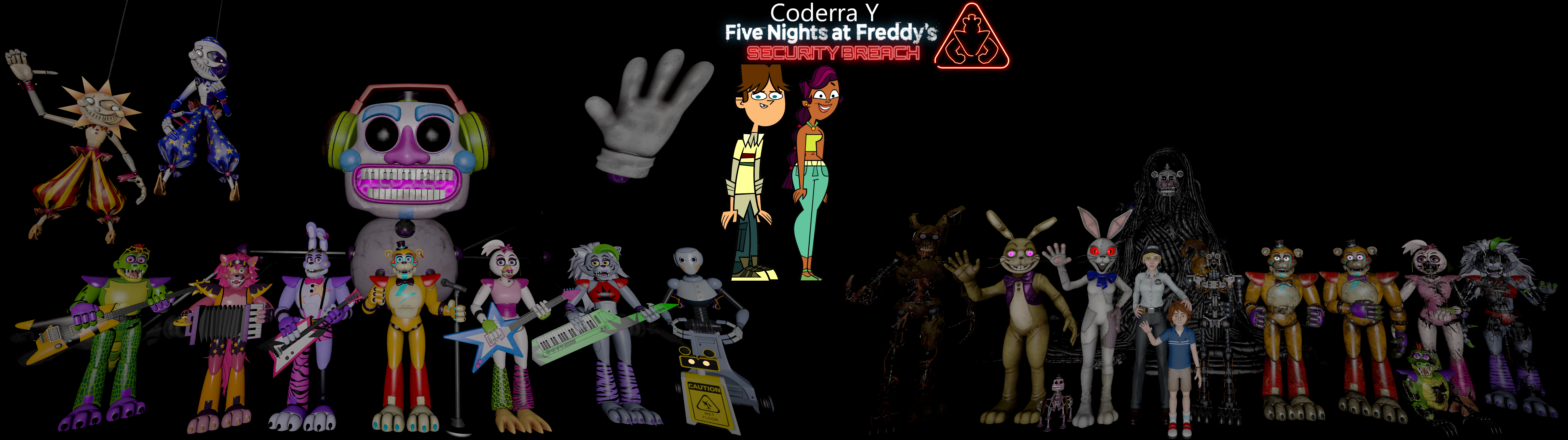 My Favorites Characters Of FNAF Security Breach V3 by mauricio2006