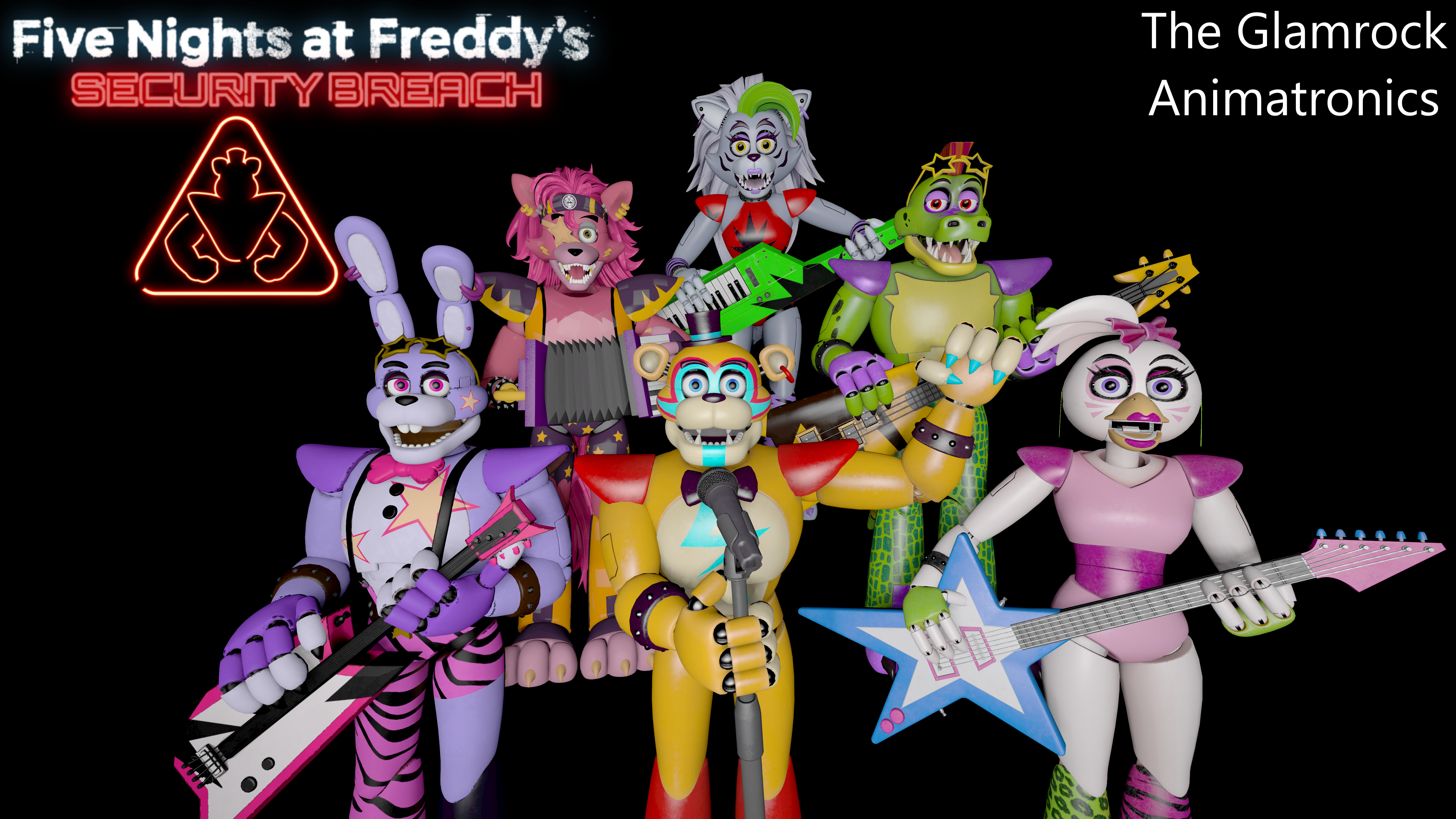 FNAF SB The Glamrock Animatronics Renders V1 by mauricio2006 on DeviantArt