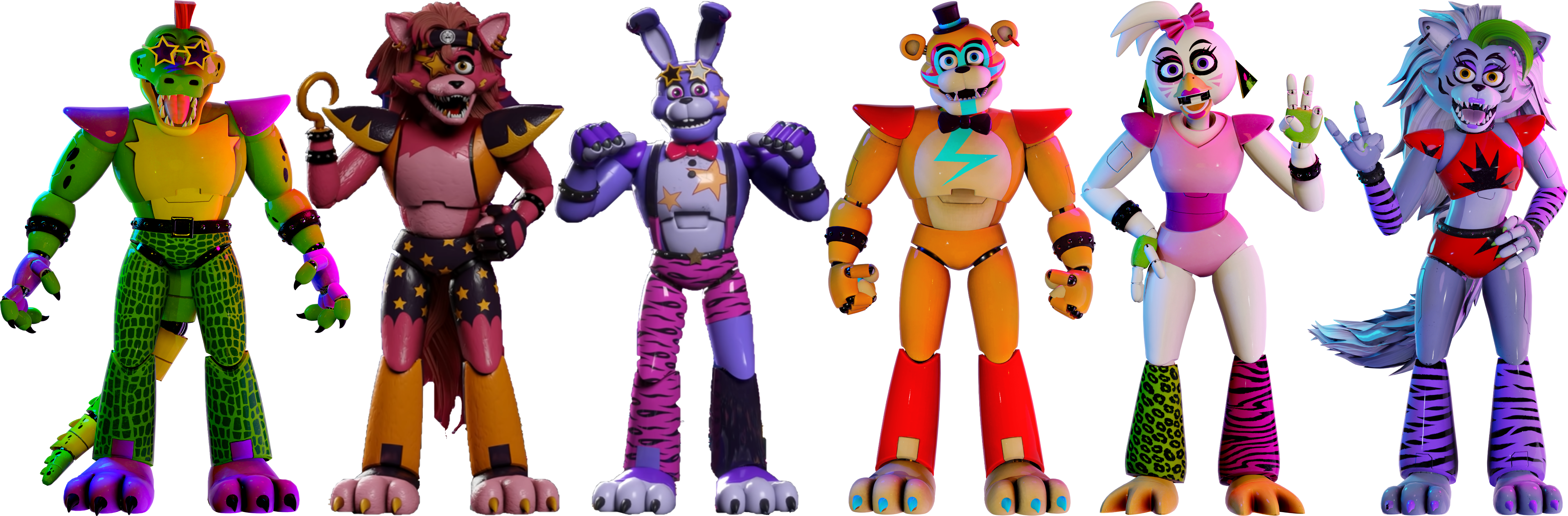 FNAF SB The Glamrock Animatronics Renders V1 by mauricio2006 on DeviantArt