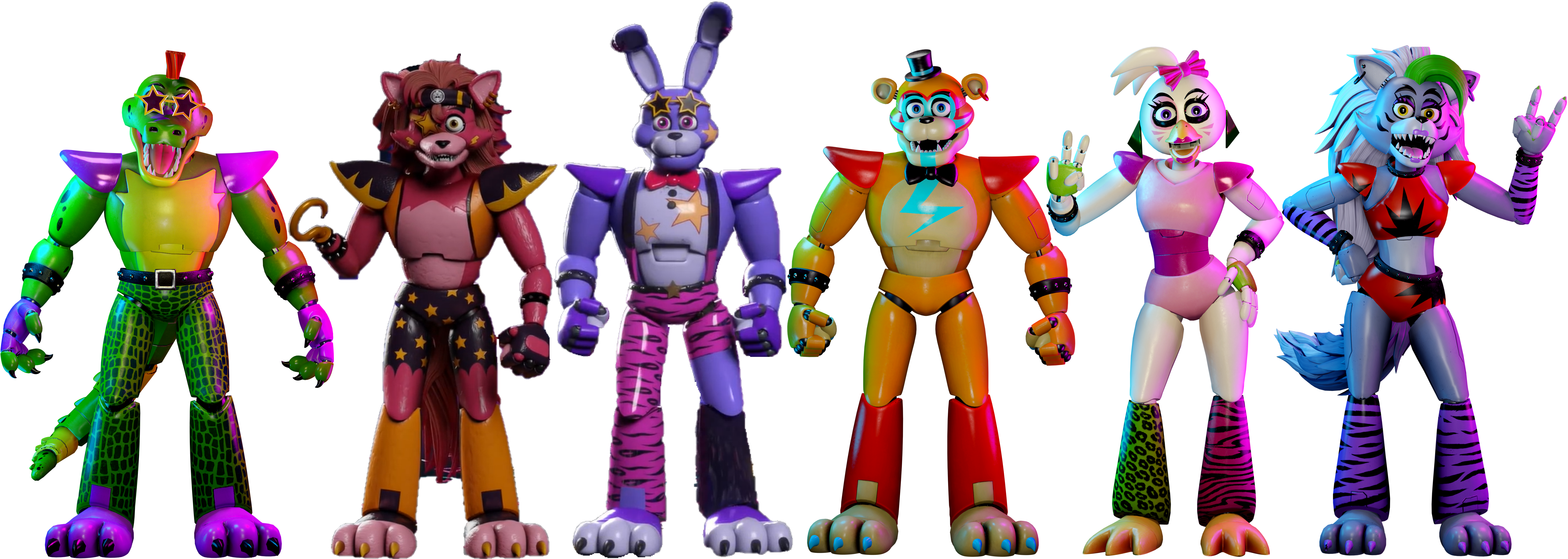 FNAF SB The Glamrock Animatronics Renders V2 by mauricio2006 on DeviantArt