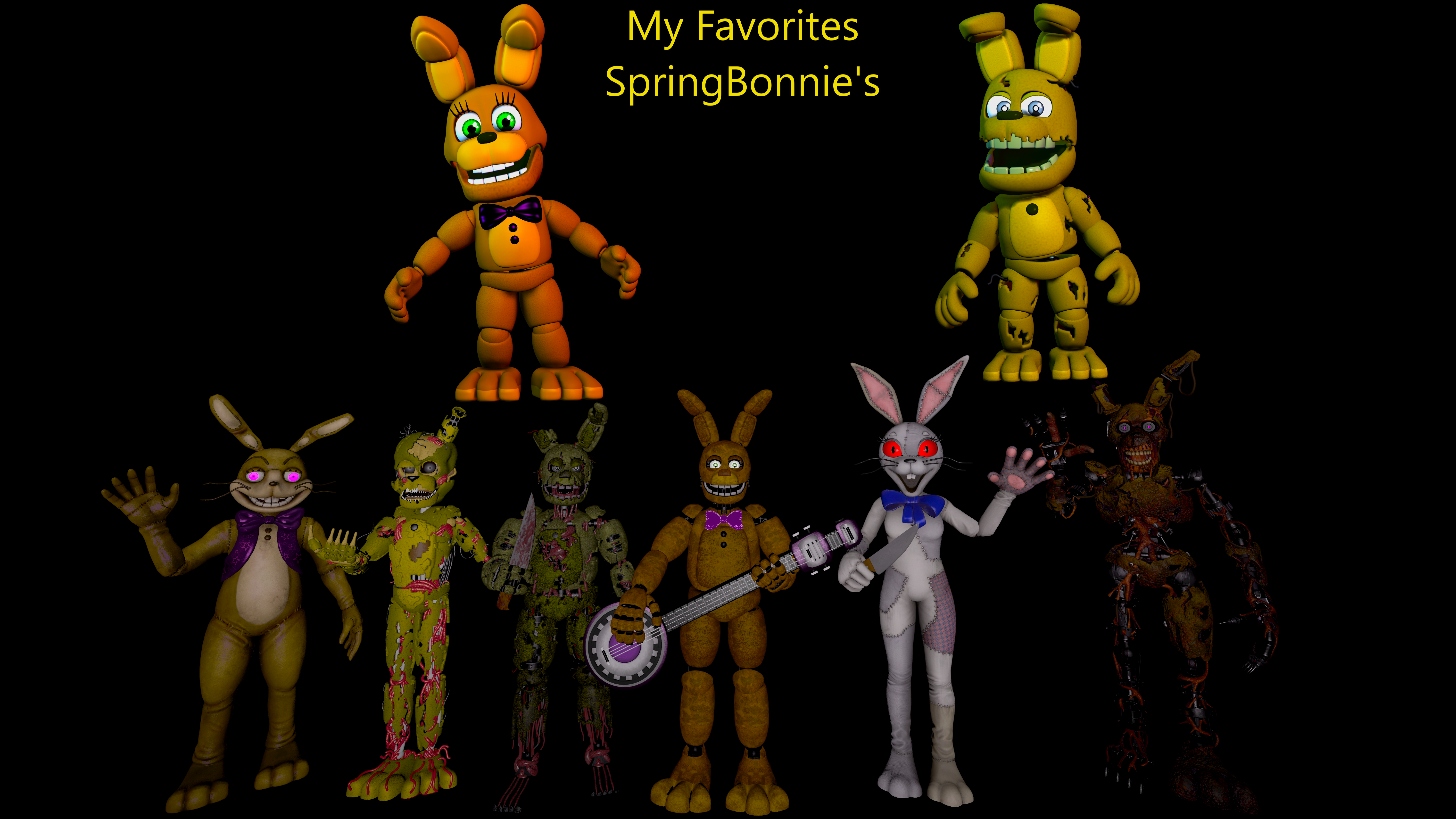 My Favorites Characters Of FNAF 1 V3 by mauricio2006 on DeviantArt