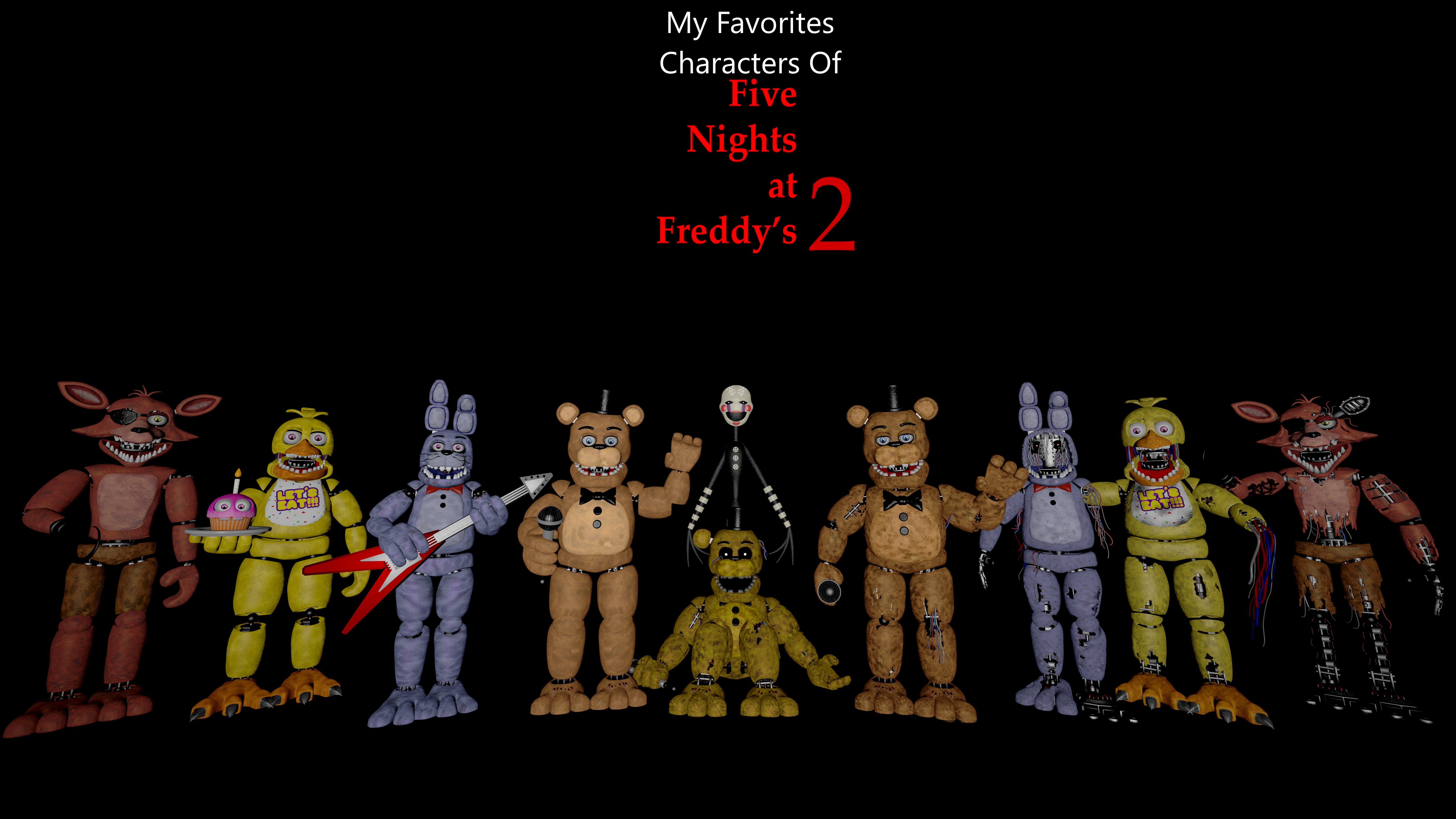 SFM FNAF My Favorites Characters Of FNAF 5/8 by mauricio2006 on