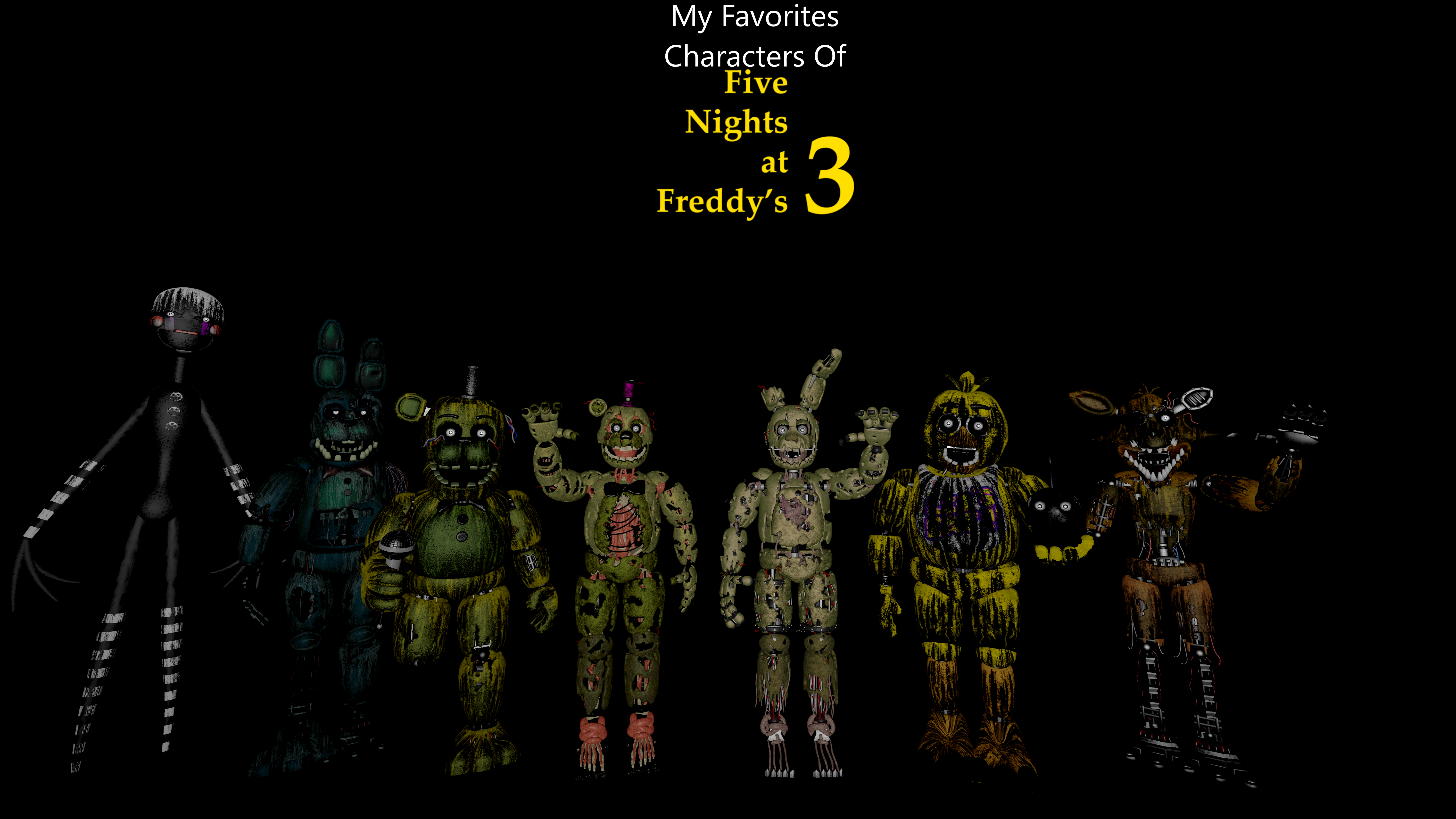 Five Nights at Freddy's 3 – All Characters