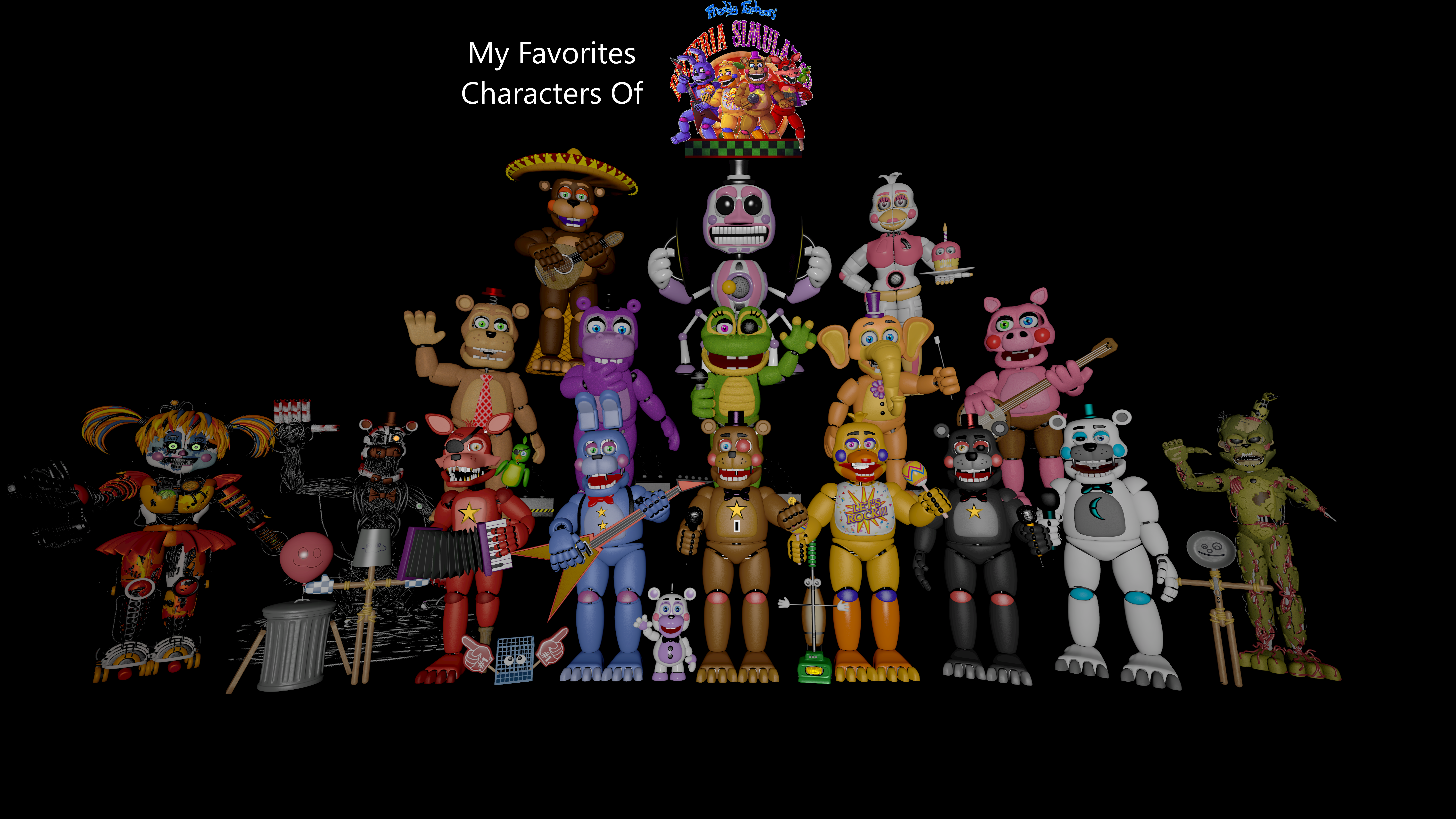 SFM FNAF My Favorites Characters Of FNAF 7/8 V3 by mauricio2006 on