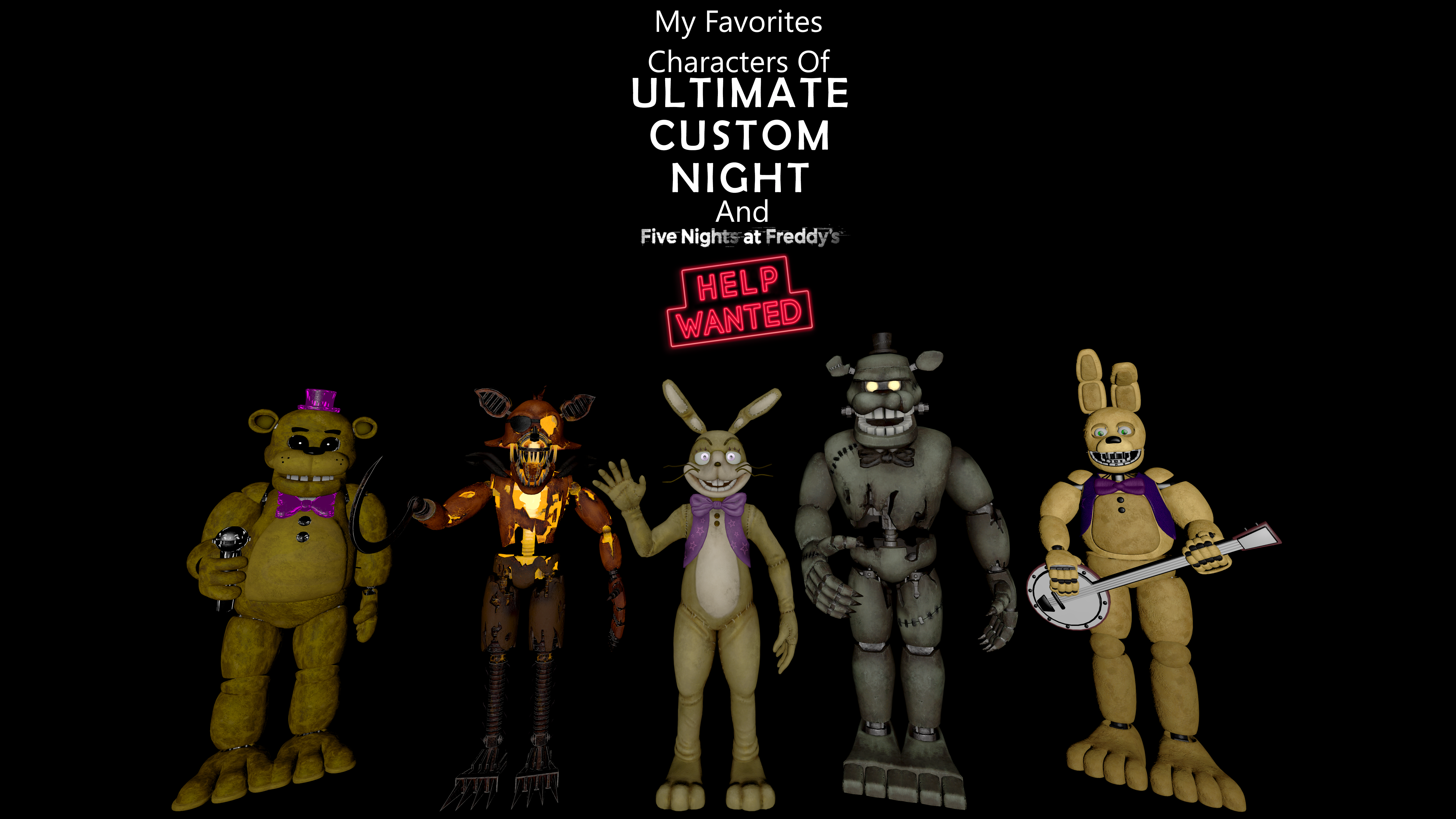 SFM FNAF My Favorites Characters Of FNAF 7/8 V3 by mauricio2006 on