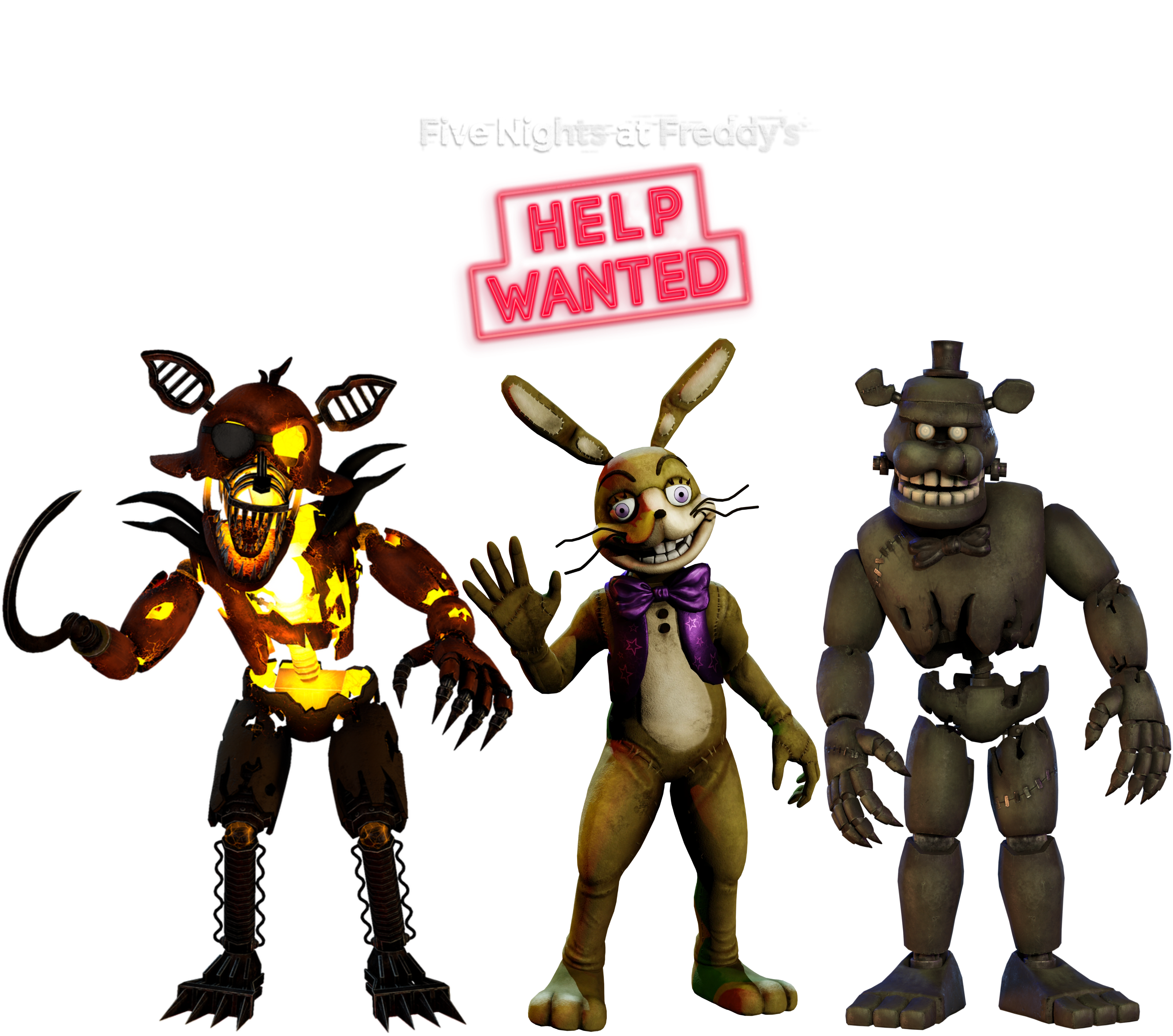 FNAF VR Help Wanted Characters by Alebatman on DeviantArt